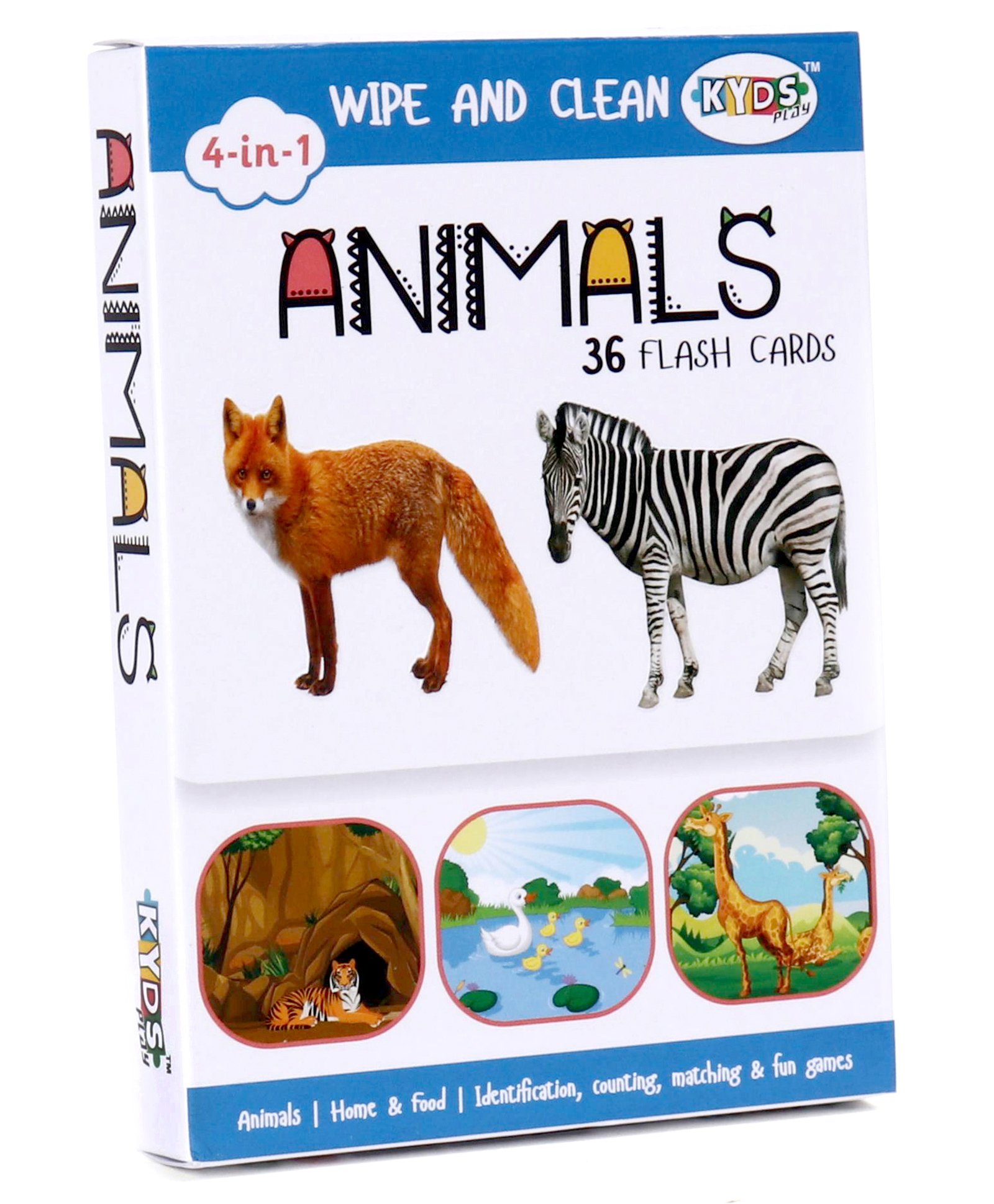 Kyds Play 4 in 1 Wipe & Clean Animals Flash Cards - 36 Cards-picture-10