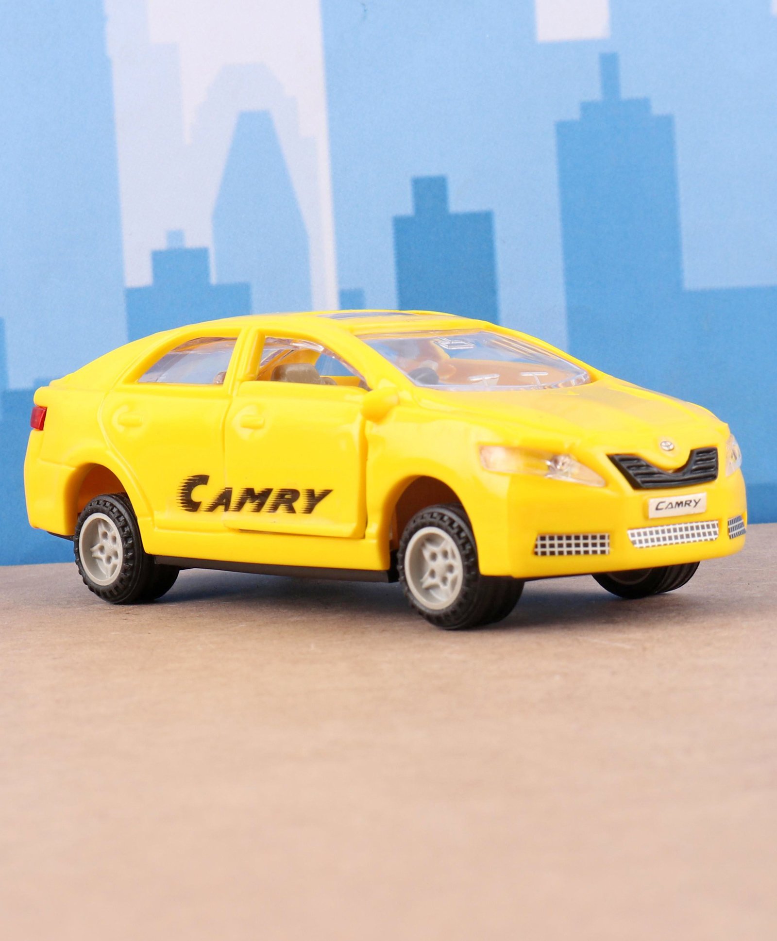 Shinsei Pull Back Toyota Camry Car Toy - Yellow-picture-24