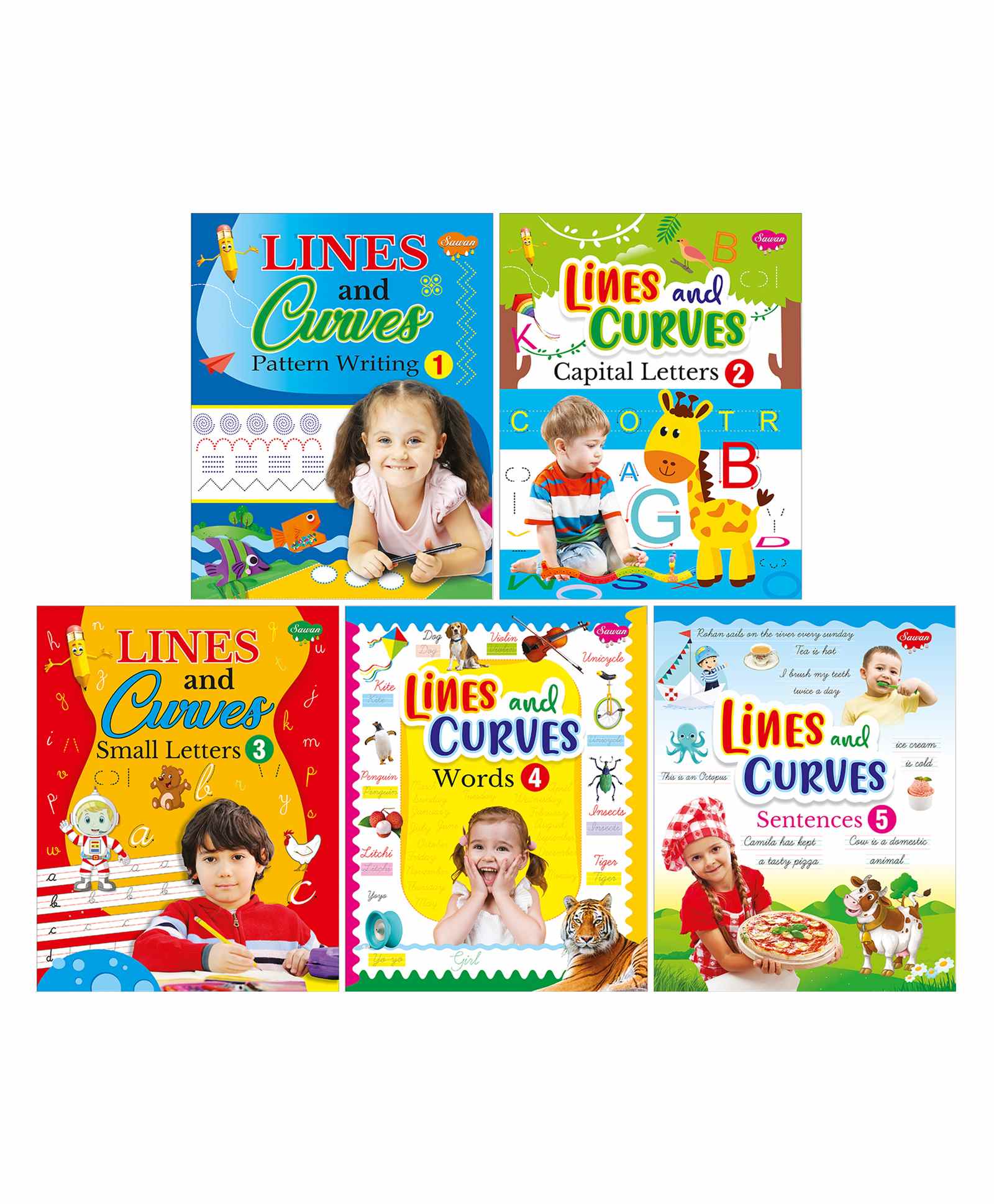 Sawan My First Super Pack of Writing Pencil Control And Patterns Set of 5 Books - English-image-25
