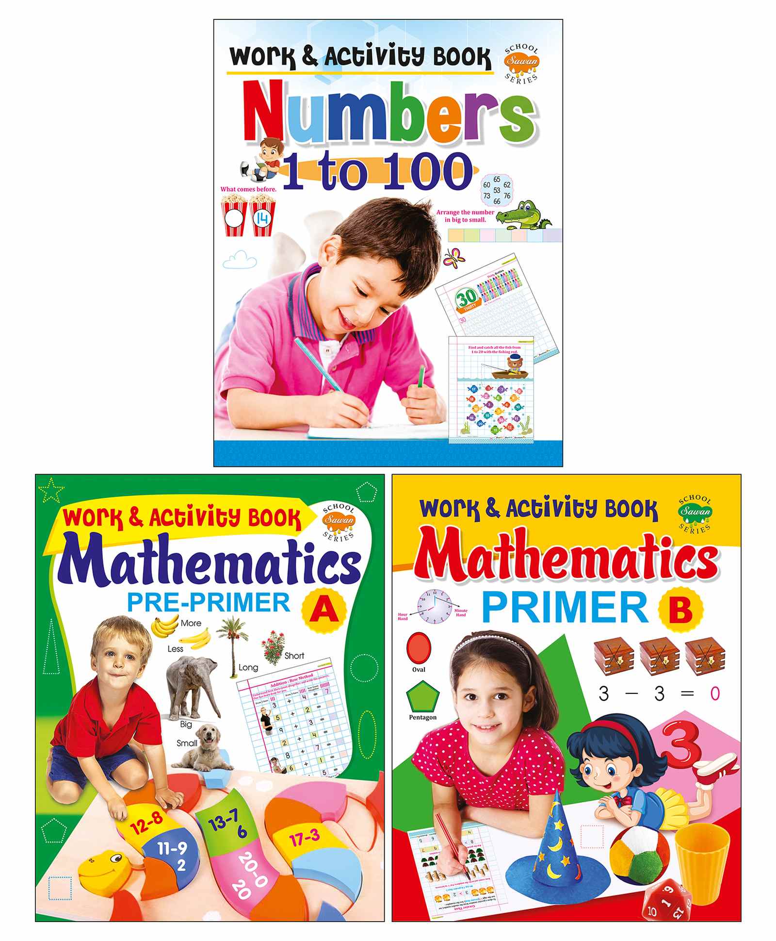 Sawan Jumbo Workbook Series Numbers & Maths Activity Books Set of 3 - English-image-40