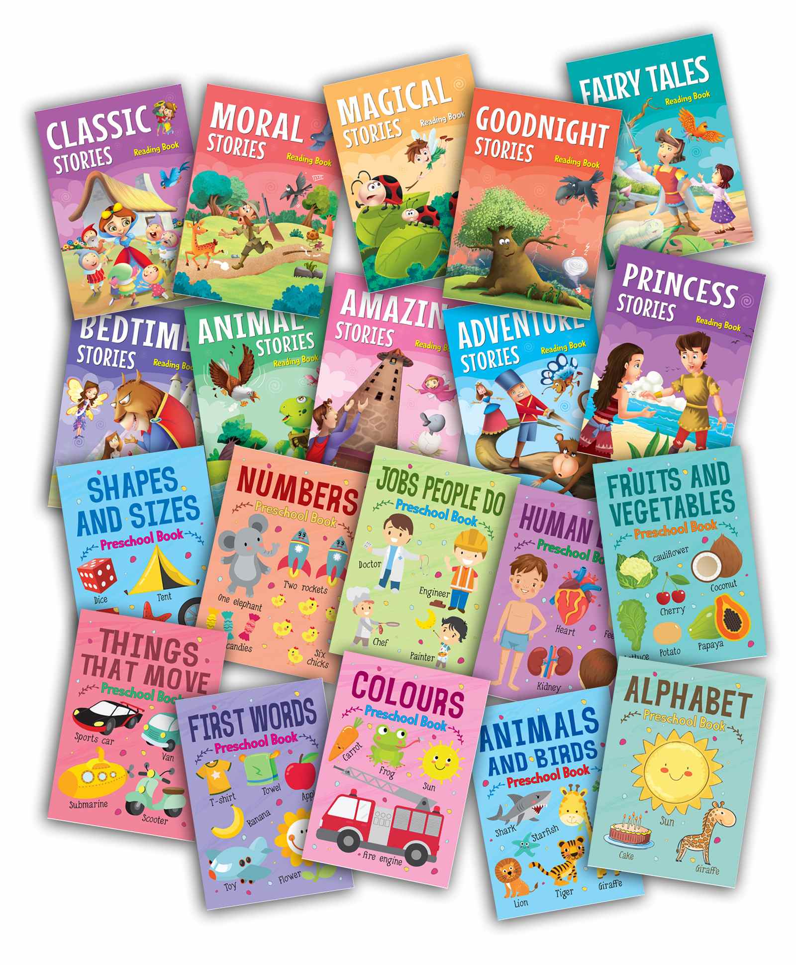Pegasus Preschool & Reading Books Set of 20 - English Online in India, Buy  at Best Price from  - 3608723