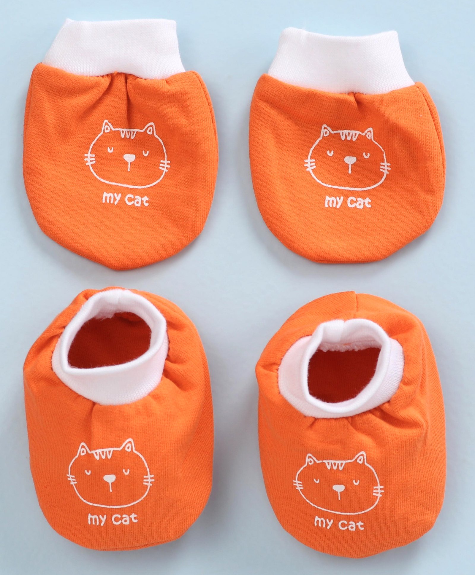 orange toddler mittens