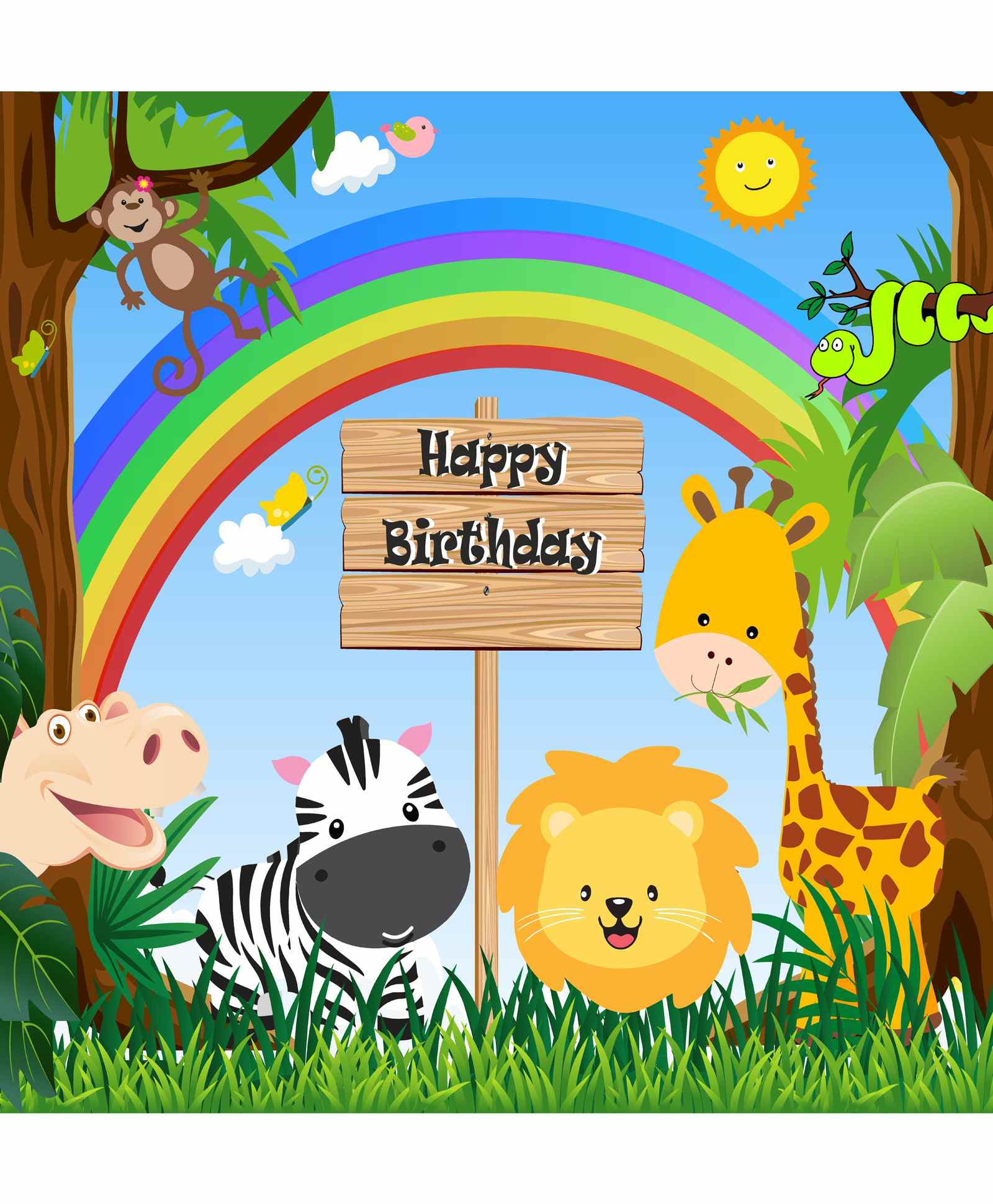 Untumble Jungle Party Theme Birthday Party Backdrop 4 Feet - Multicolor  Online in India, Buy at Best Price from  - 3615550