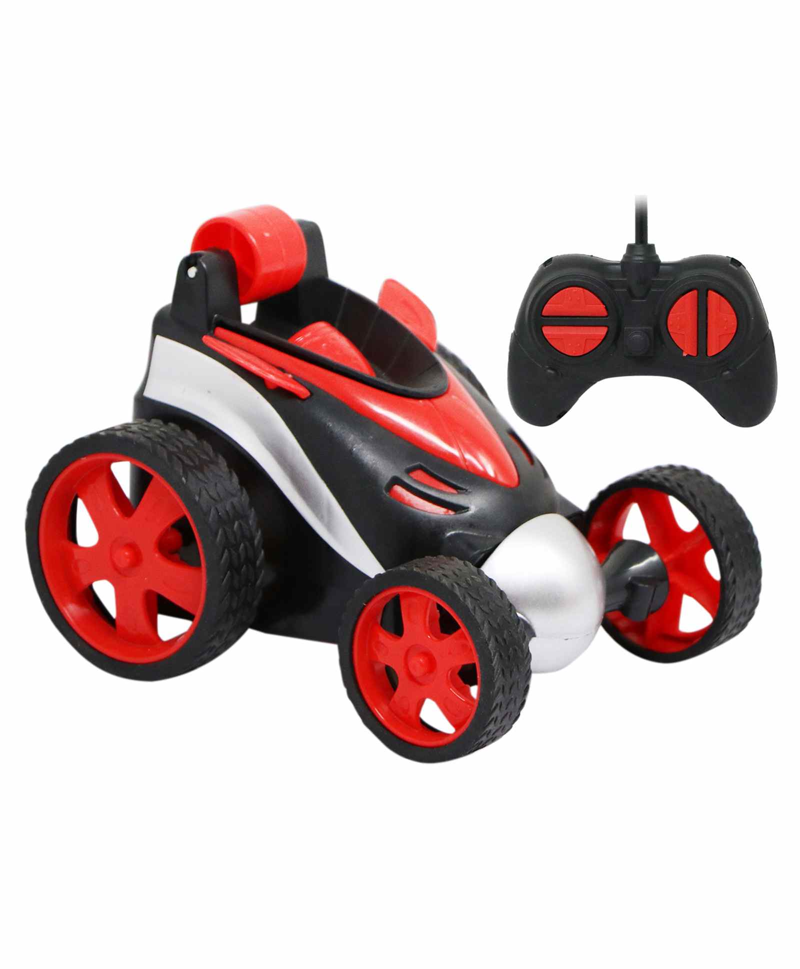 Fiddlerz 360°Rotating Rolling Electric RC Race Toy Car - Red-image-15