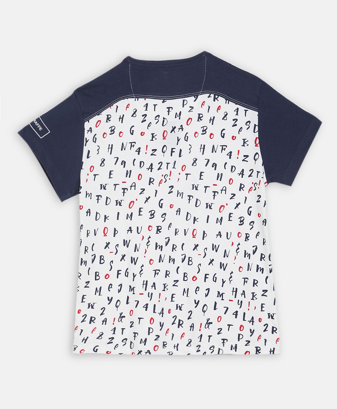 Buy Blue Giraffe Half Sleeves Alphabets Print Tee Blue For Boys 5 6 Years Online In India Shop At Firstcry Com