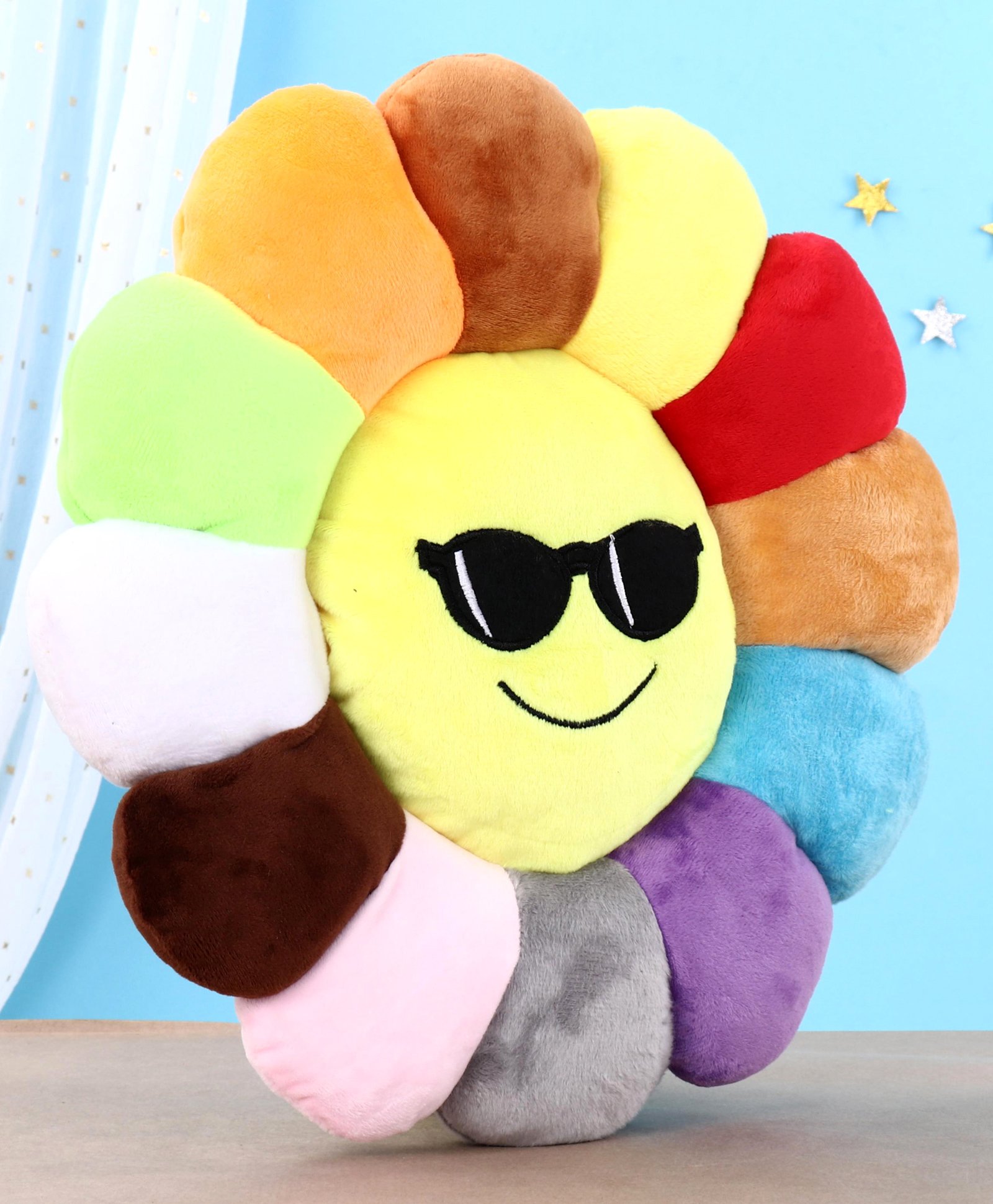 Toytales Rainbow Flower Cushion (Colour & Design May Vary)-image-12