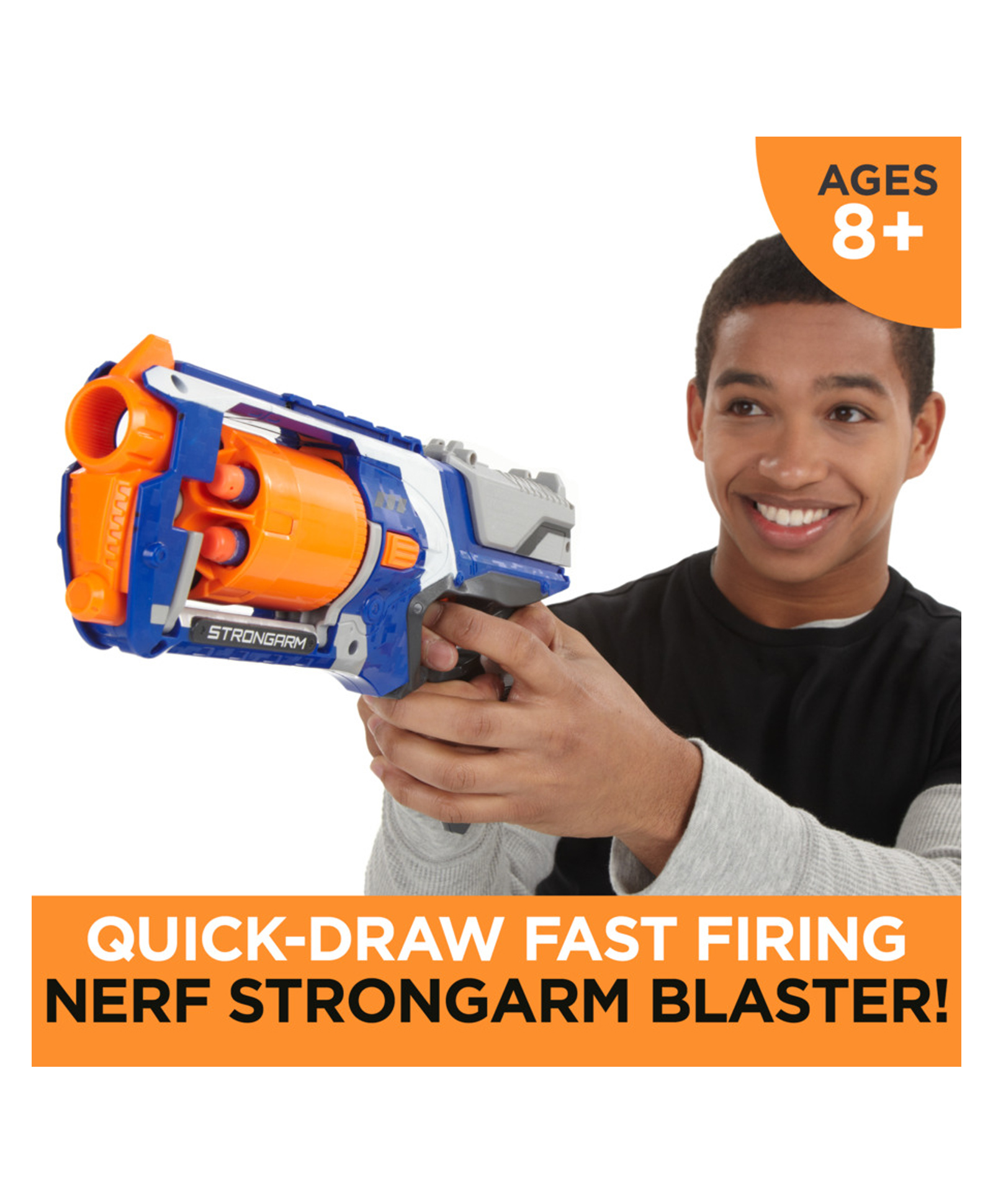Nerf Strongarm N-Strike Elite Toy Blaster Gun with Darts - Orange-picture-41