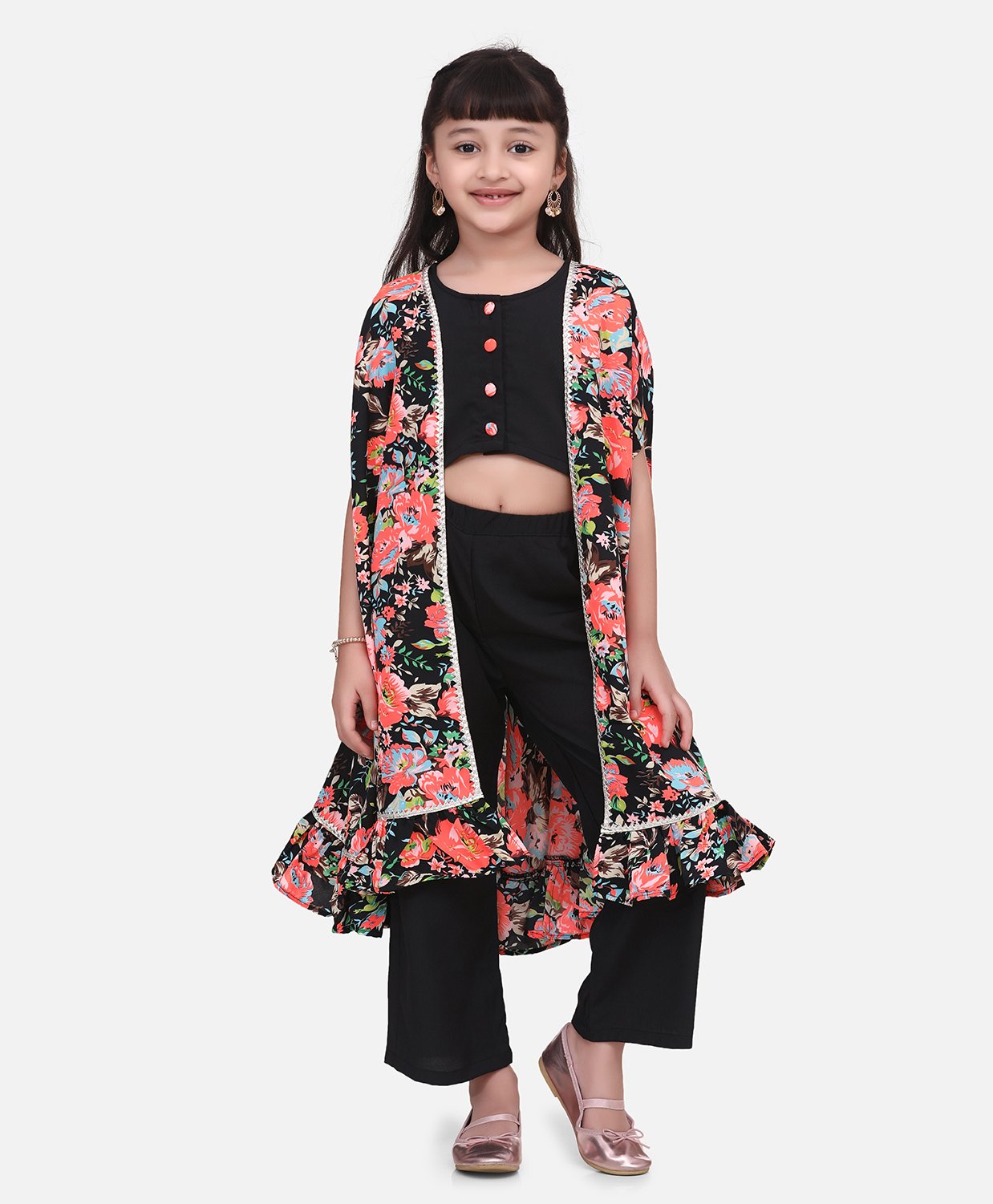 half plazo dress