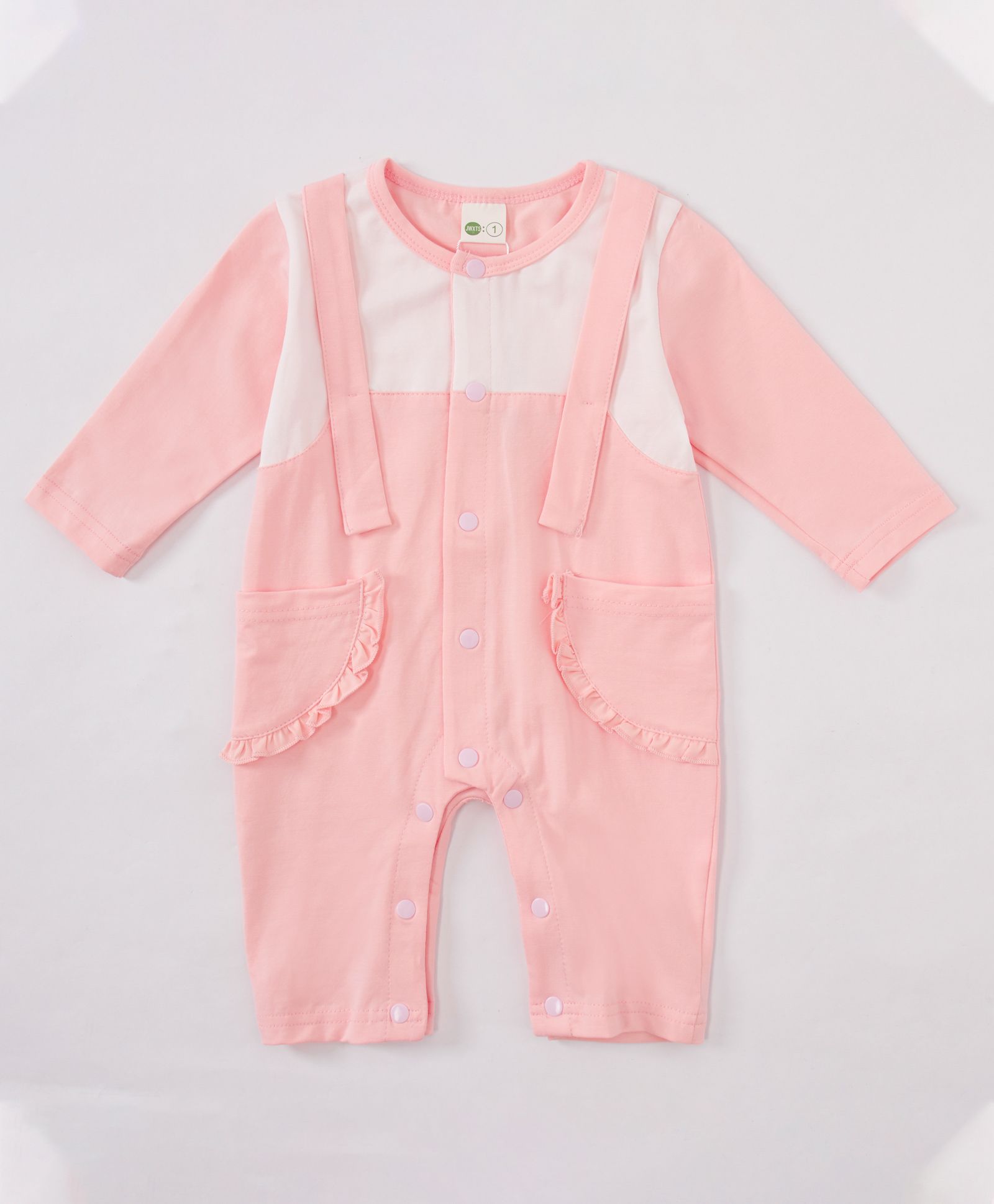Kookie Kids Full Sleeves Romper - Pink-image-26