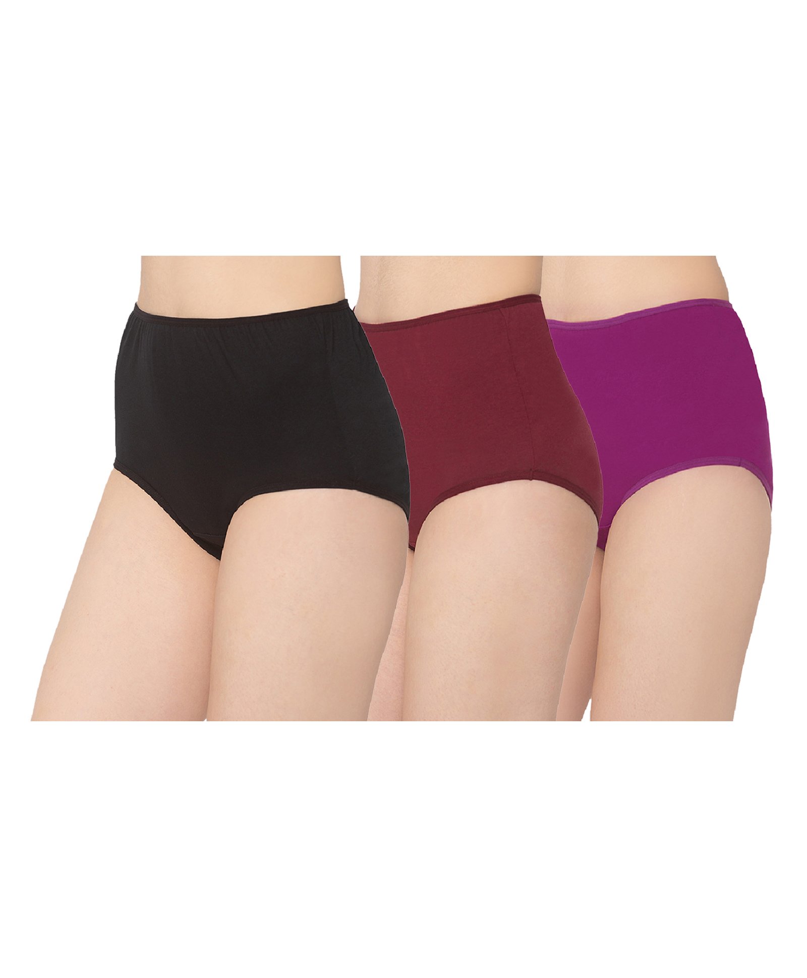 MomToBe Pack Of 3 High Waist Maternity Panty - Multi Colour