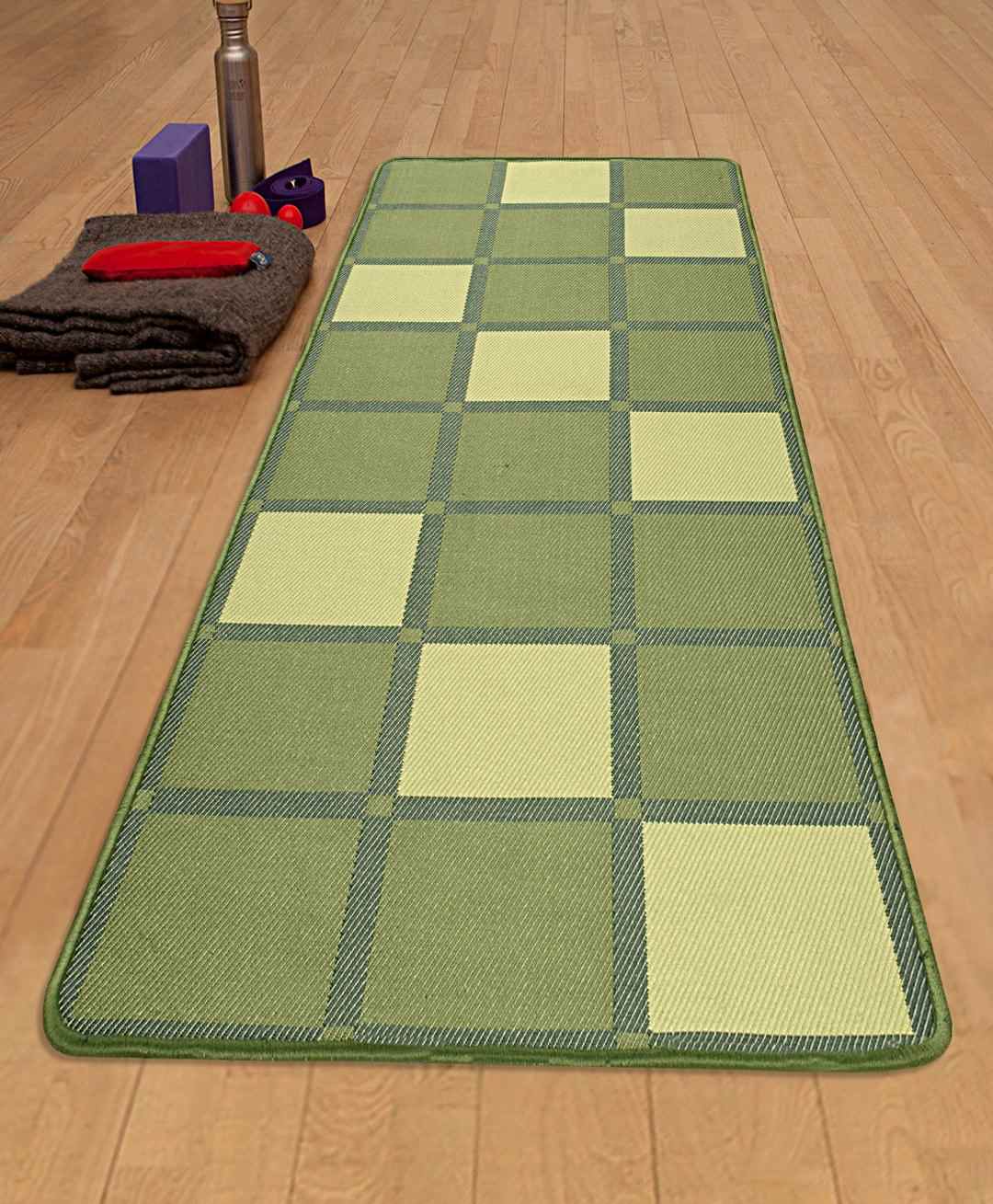 Saral Home Hand Woven Washable Yoga Mat - Green-image-47