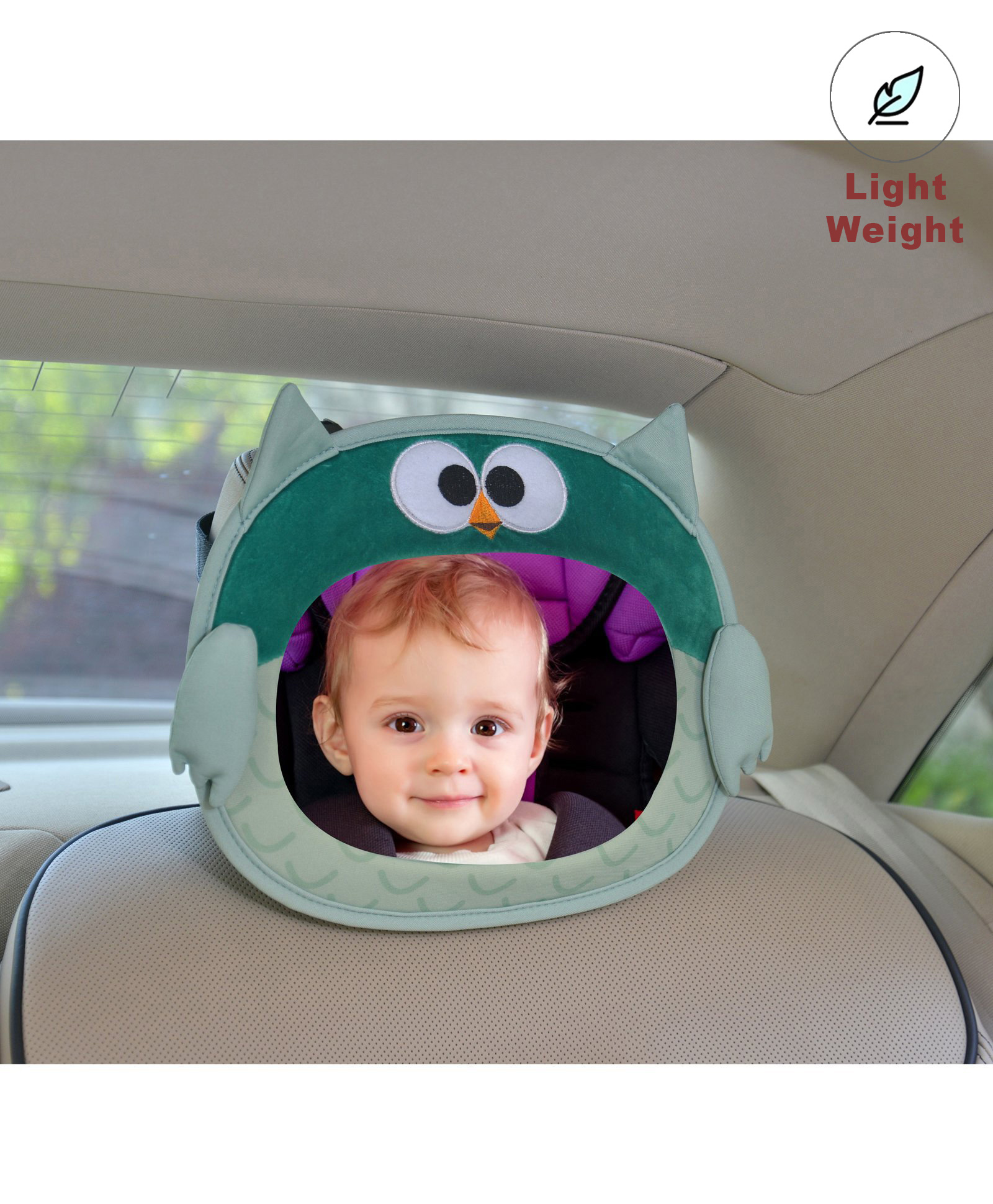 Owl Baby Backseat Car Mirror (Color May Vary)-image-25