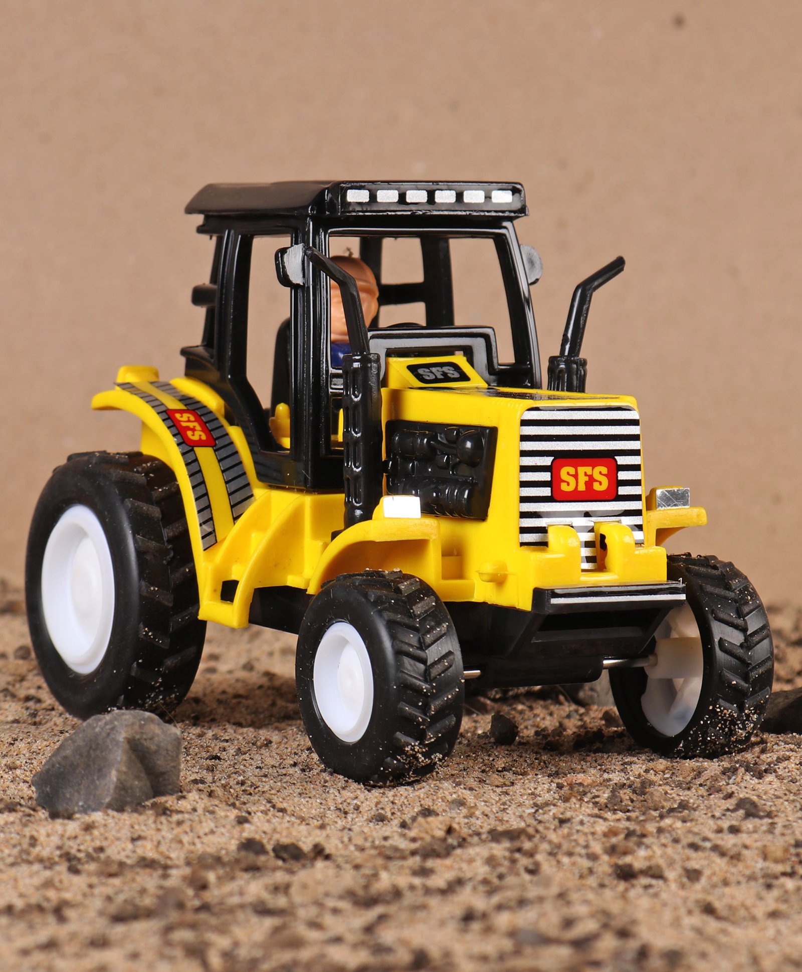 Shinsei Pull Back Toy Tractor - Yellow-picture-14