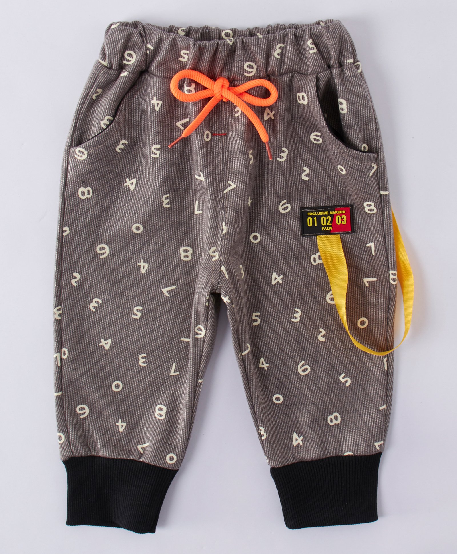 Kookie Kids Full Length Lounge Pant Numerical Print - Grey-image-20