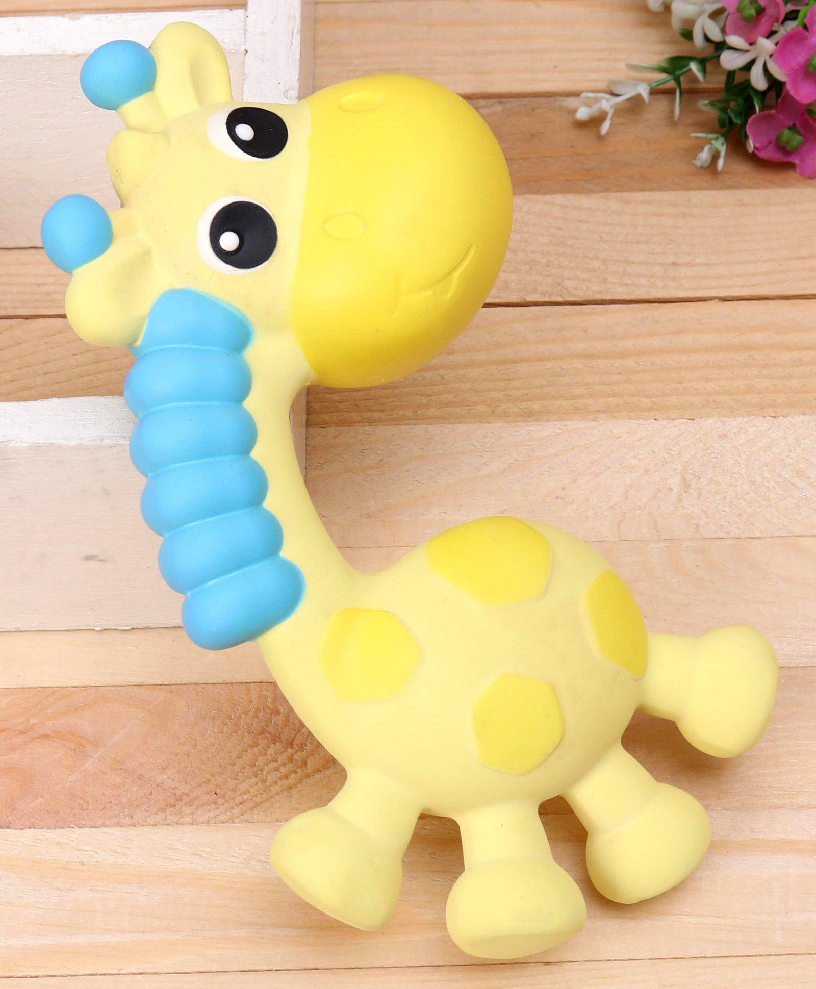 playgro squeak and soothe natural teether