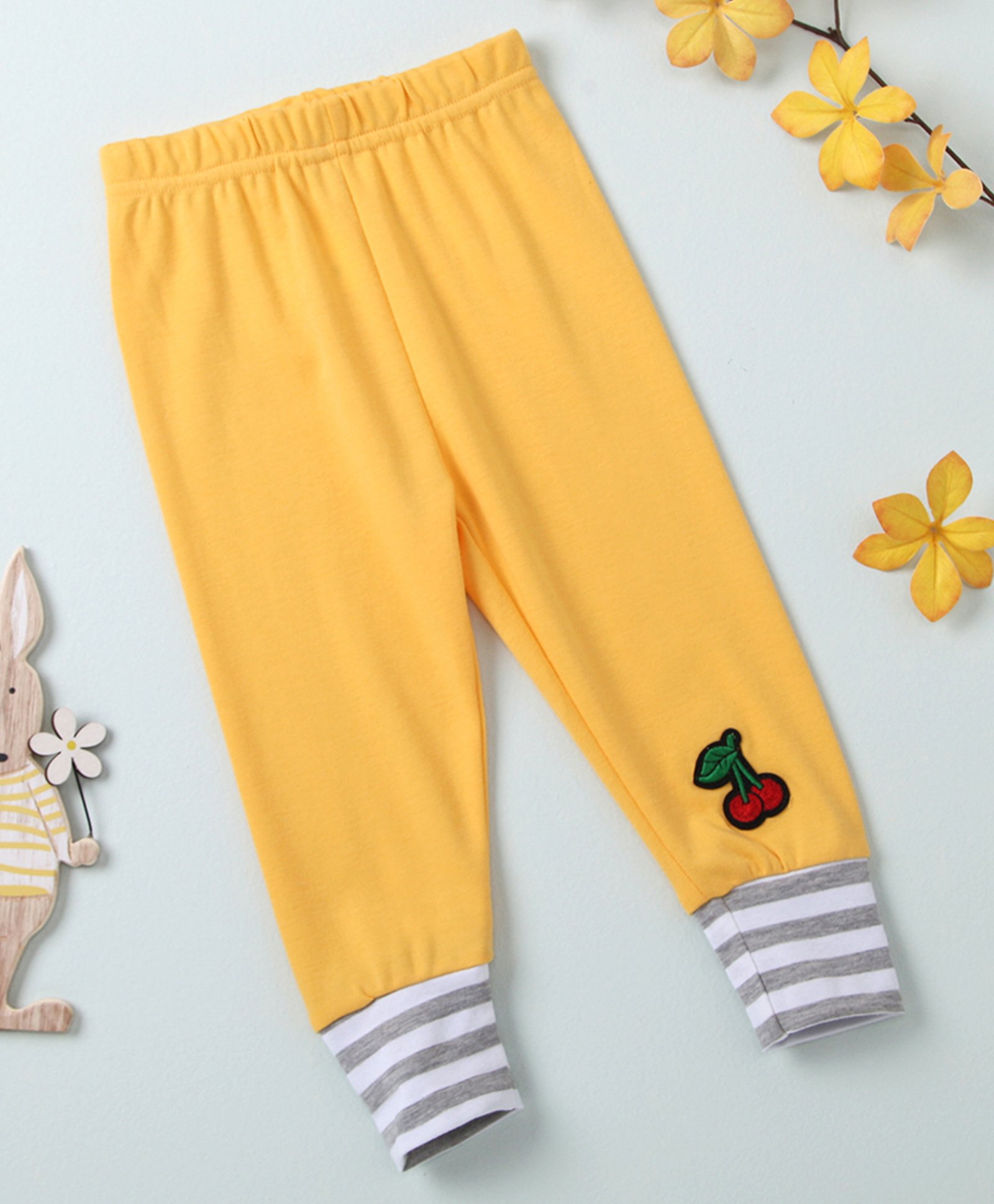 Kookie Kids Full Length Lounge Pant Cherry Patch - Yellow-picture-10