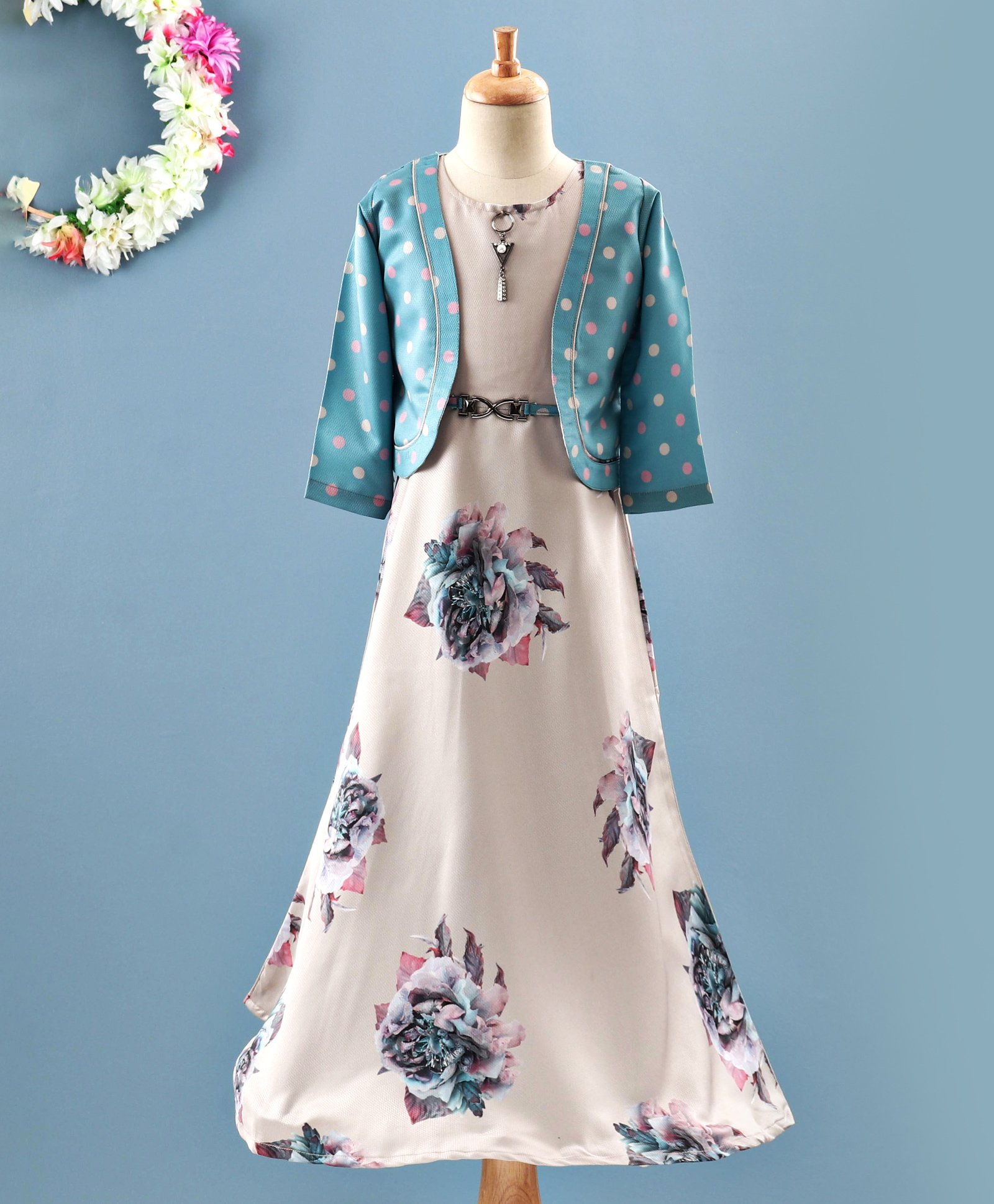 printed gown for girls