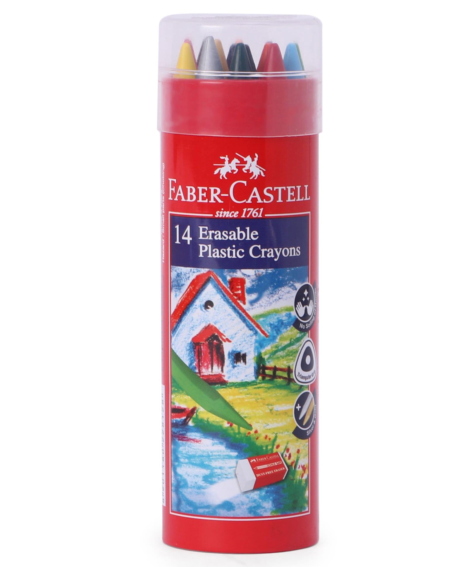 Faber Castell Erasable Crayons Tin Pack Of 14 Shades-picture-18