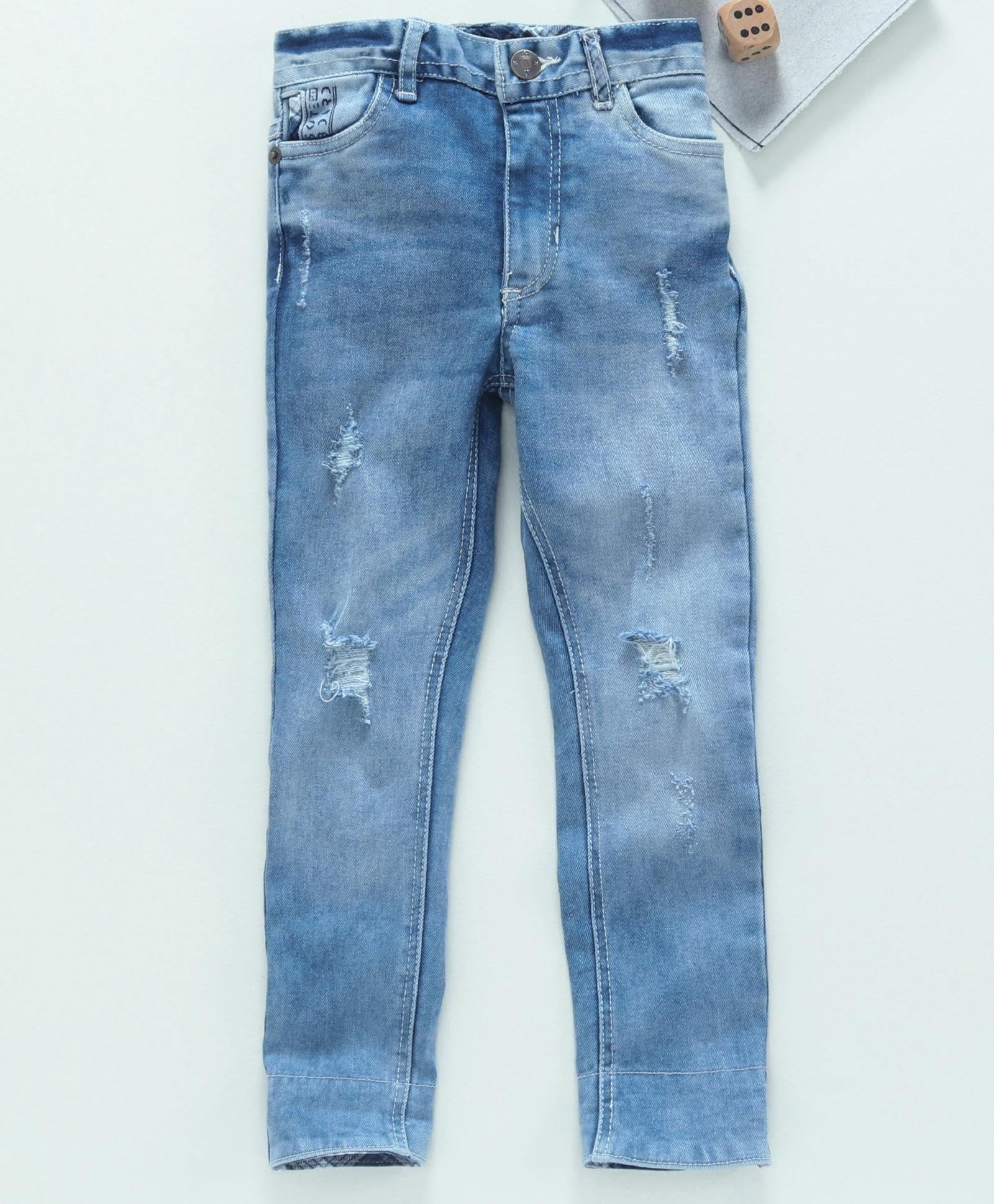 full distressed jeans