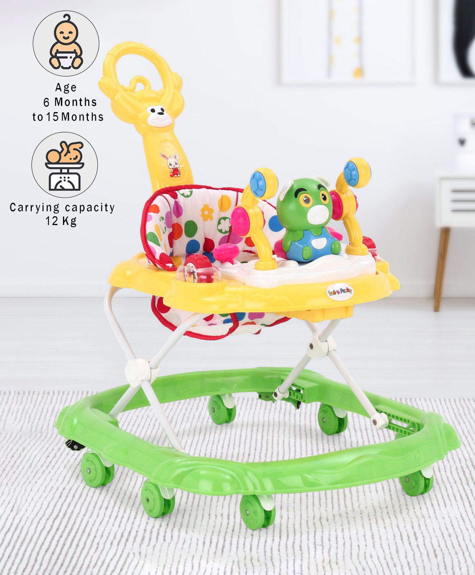 Baby Walker With Toy Tray \u0026 Parental 