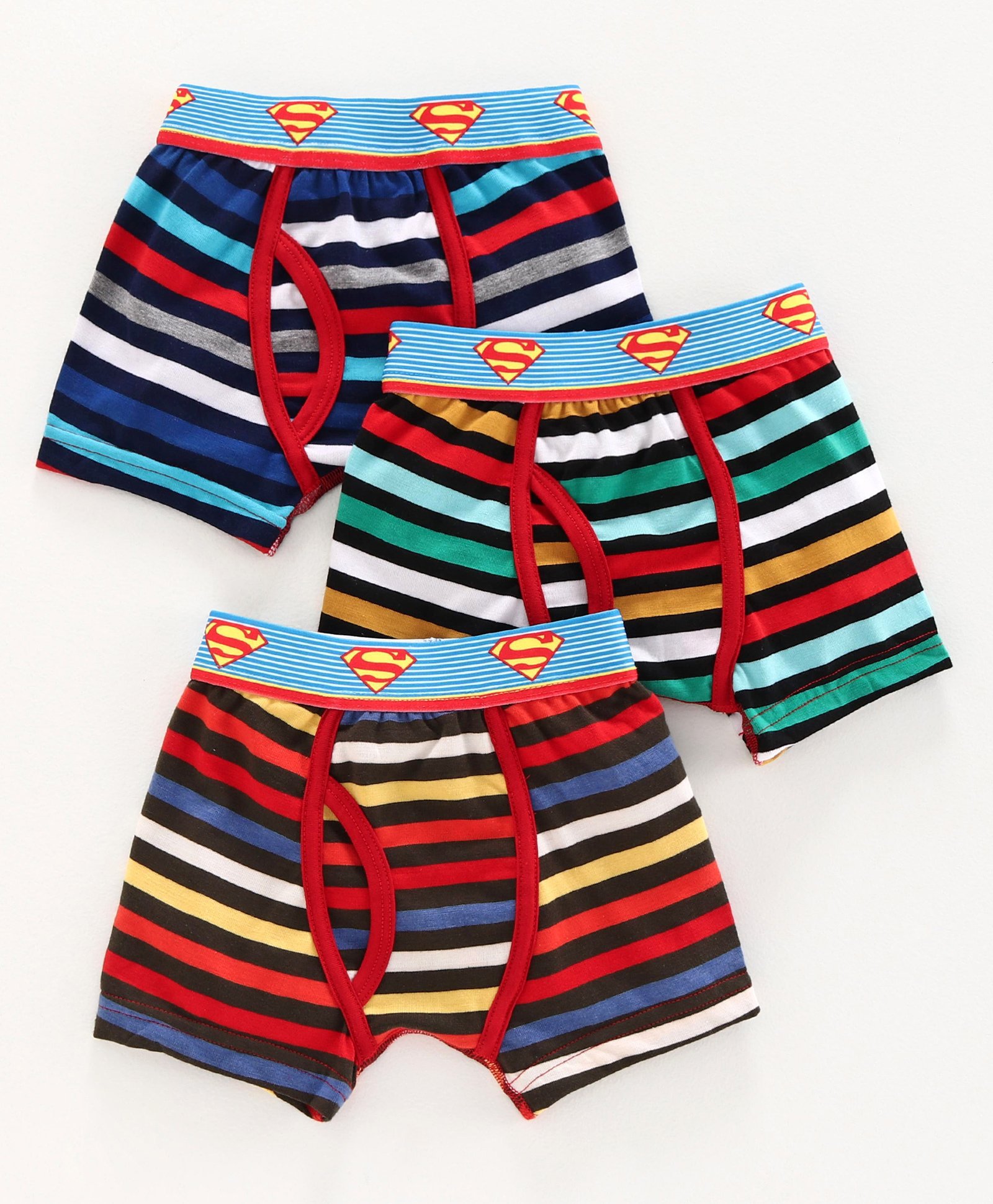 Red Rose Stripe Briefs Superman Print Pack of 3 - Multicolor-image-25