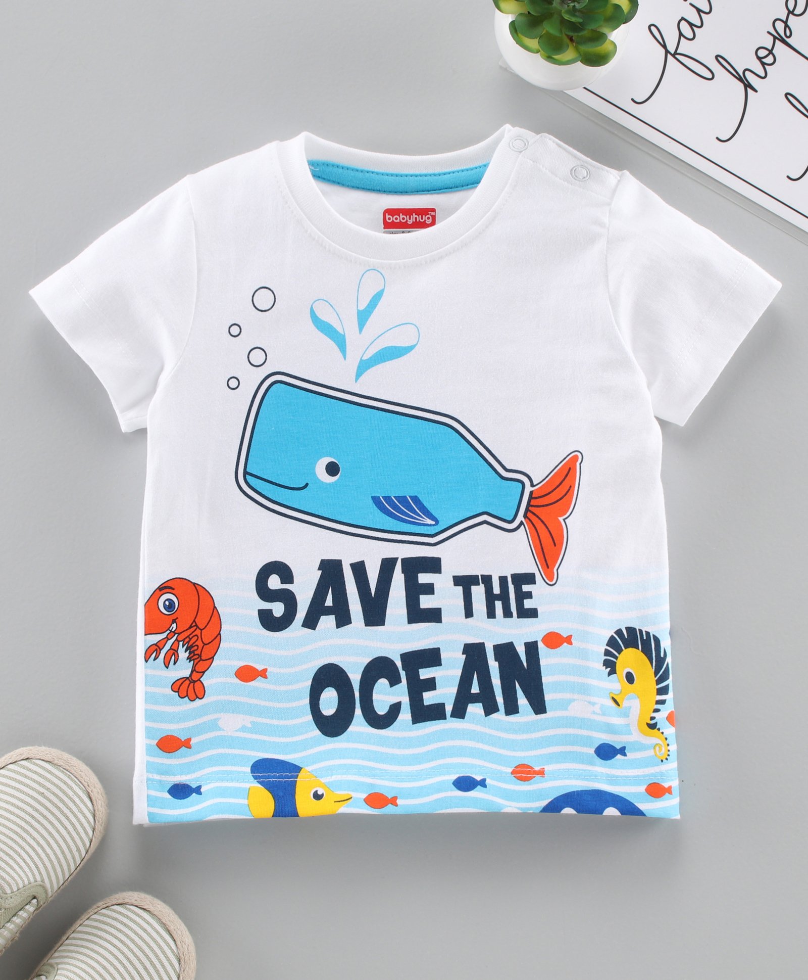Buy Babyhug Half Sleeves Tee Sea Animals Print - White for Boys (2-3 Years) Online in India, Shop at - 3795137 Buy Babyhug Half Sleeves Tee Sea Animals Print - White for Boys (2-3 Years) Online in India, Shop at - 3795137