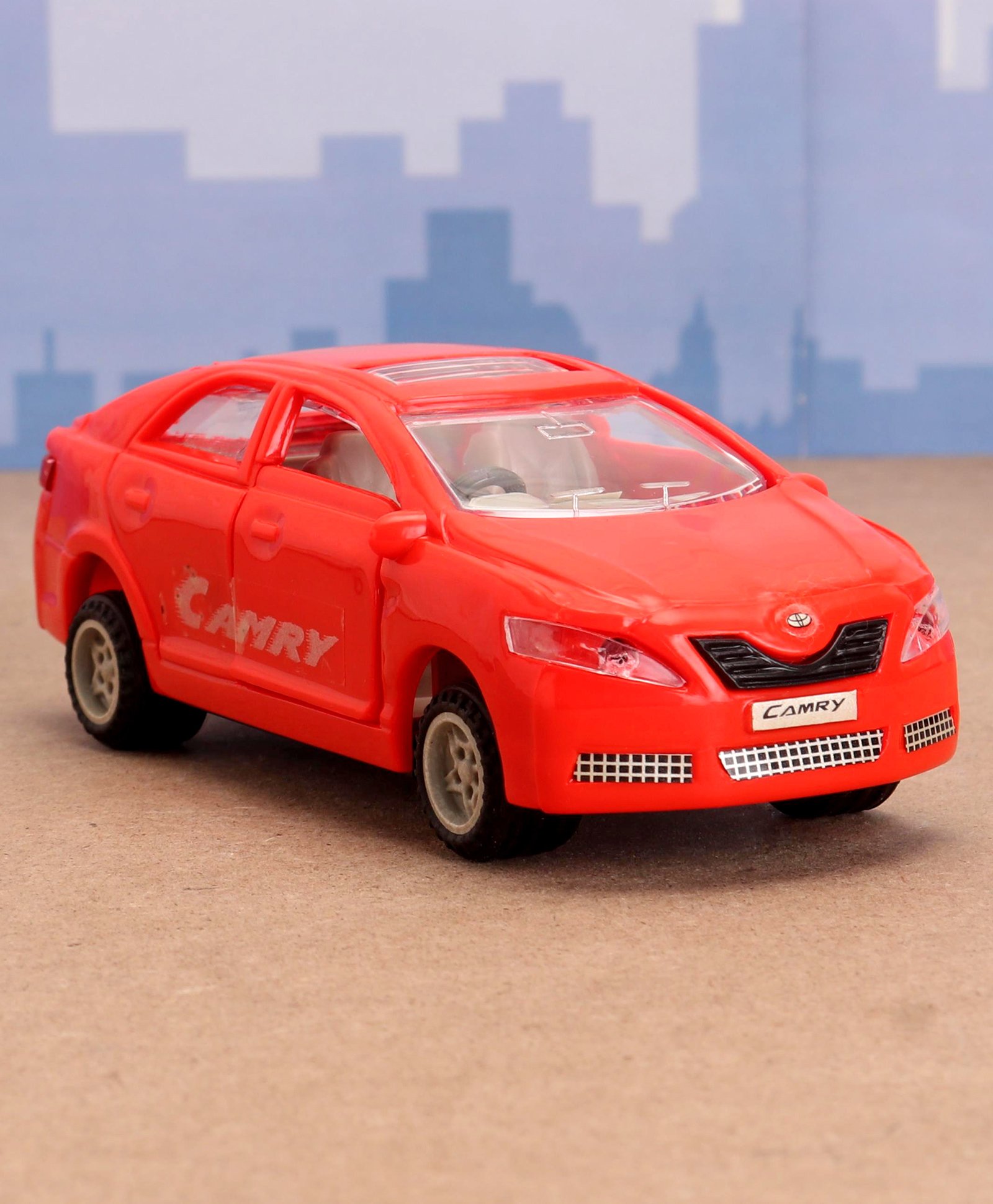 Shinsei Pull Back Toyota Camry Toy Car - Red-picture-11