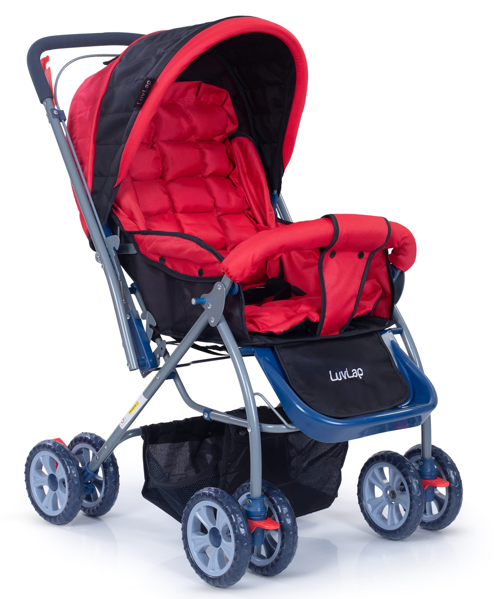 luvlap Luv Lap StarShine Stroller Cum Pram Red And Black - 18135-picture-42