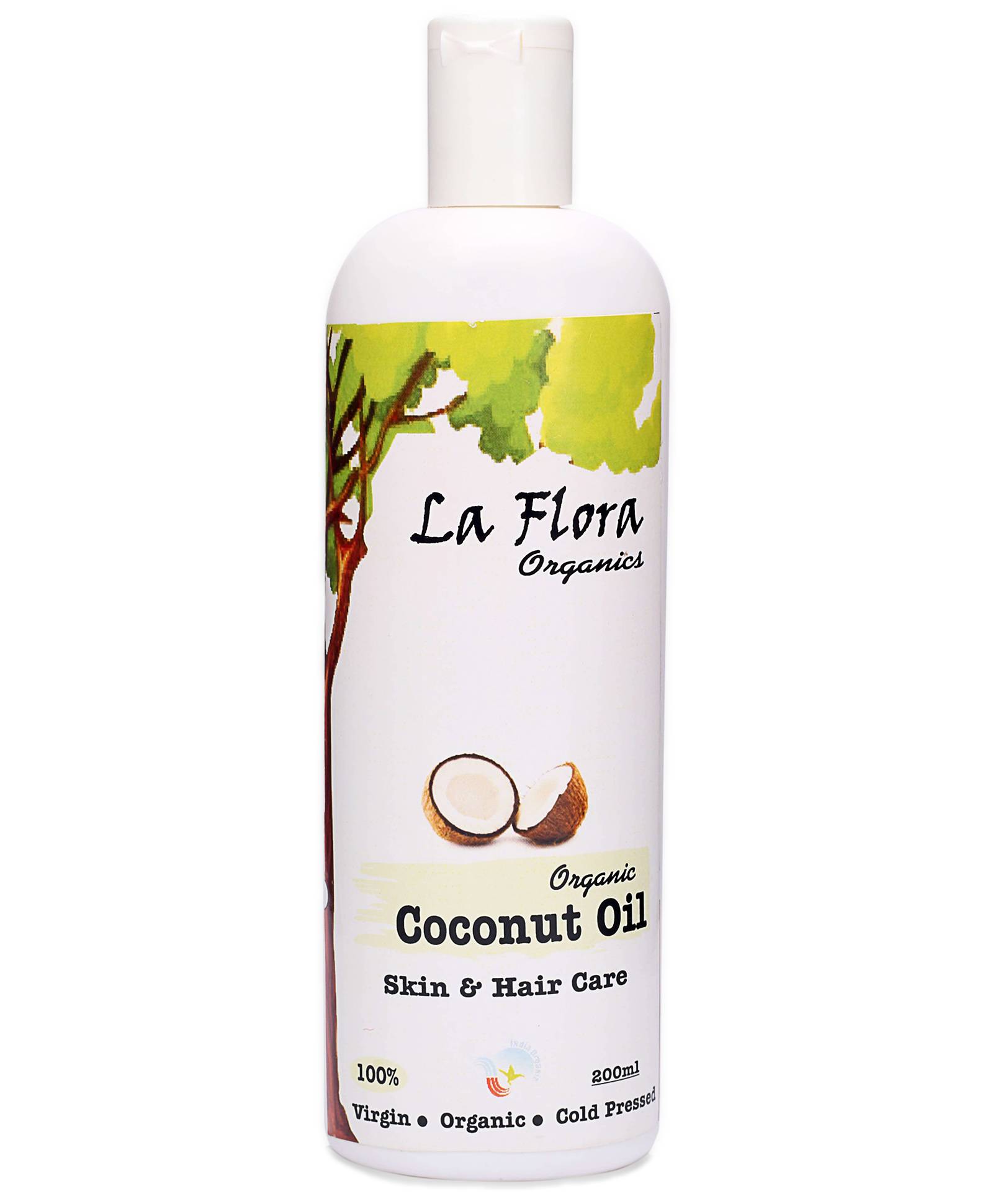 La Flora Organics Organic Coconut Oil Skin And Hair Care - 200 ml Online in  India, Buy at Best Price from  - 518770