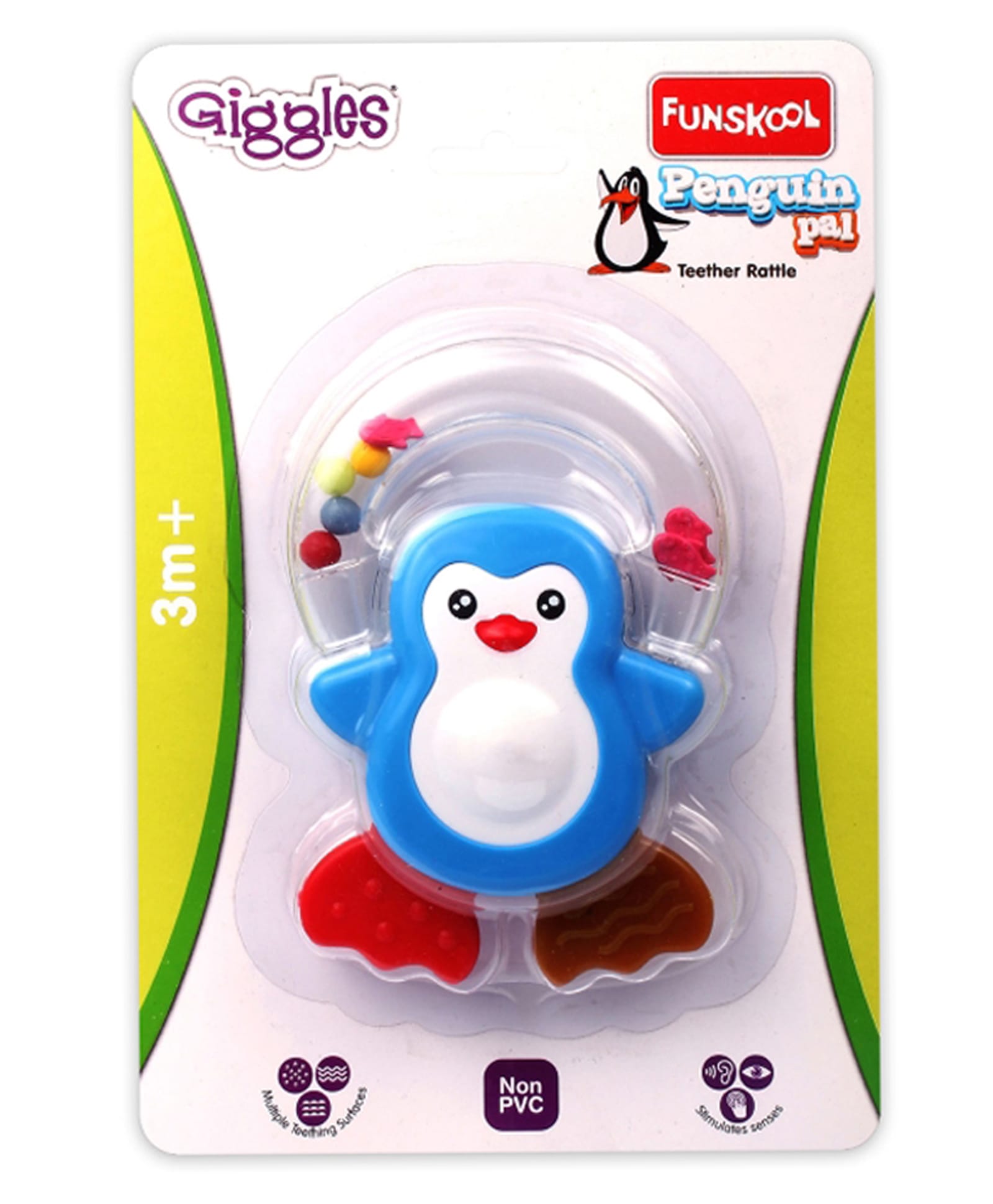 Giggles Penguin Pal Teether Rattle - Blue-picture-24