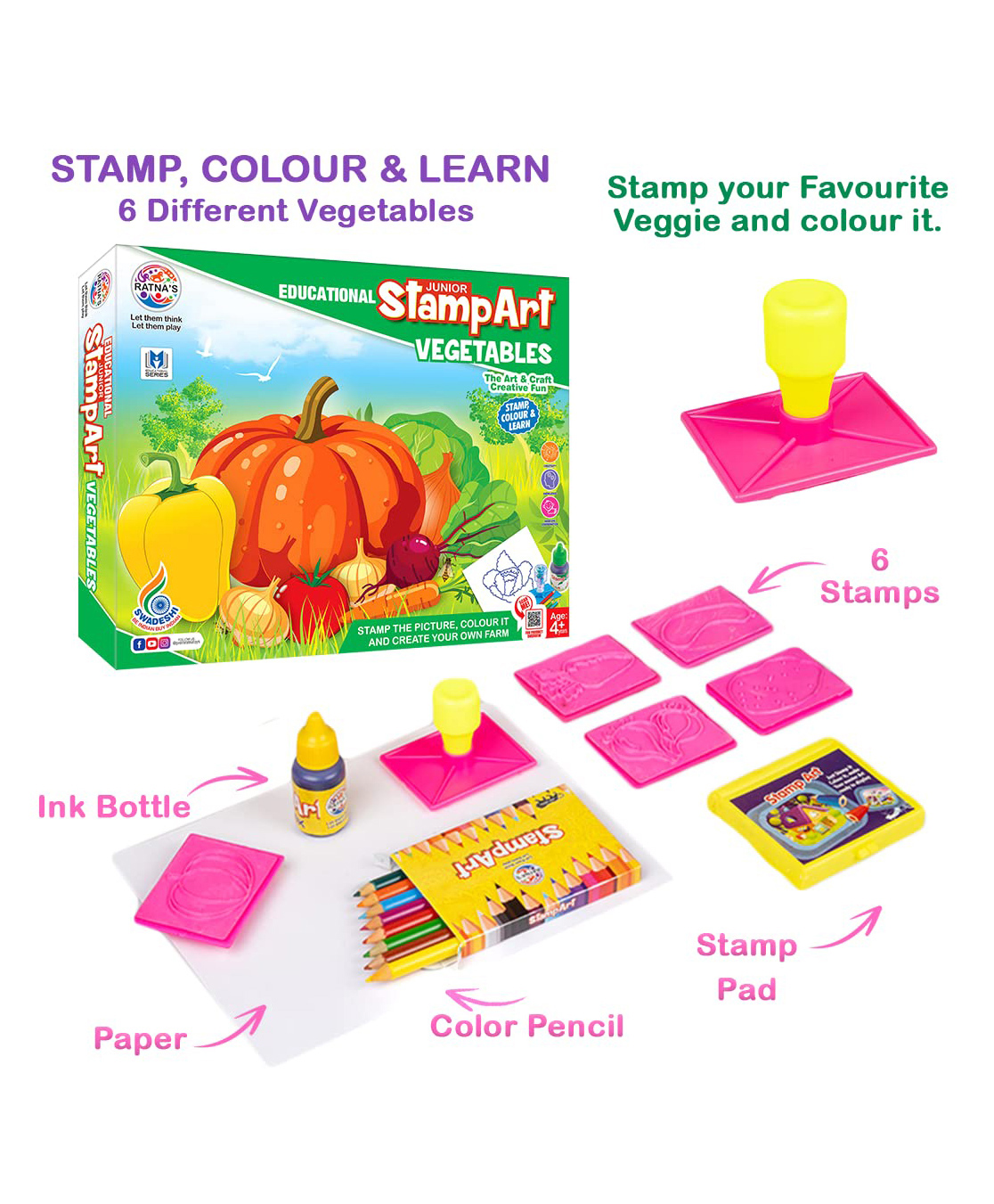 Ratnas Stamp Art Vegetables (Packaging May Vary)-picture-27
