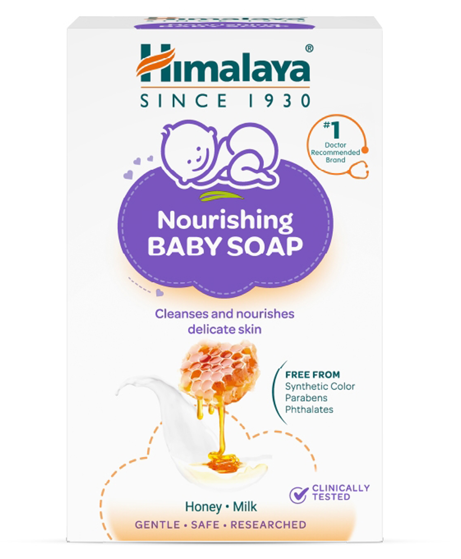 Himalaya Nourishing Baby Soap for Sensitive Skin - 125g | Honey Milk Complex with Sunflower Oil to Nourish Skin| Free From Harsh Chemicals | #1 Doctor Recommended Brand-image-29