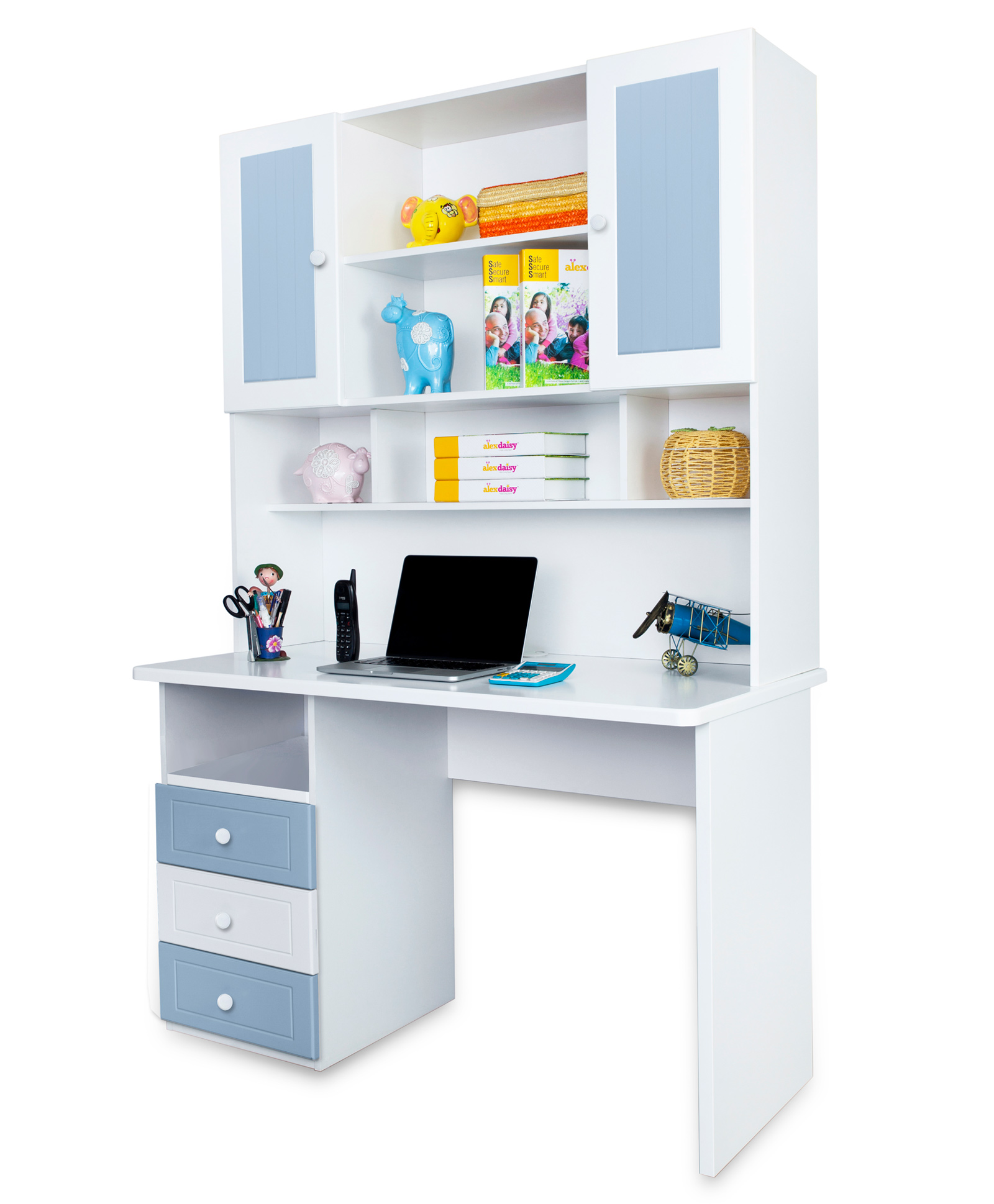 Alex Daisy Wooden Study Table French - Blue-image-32