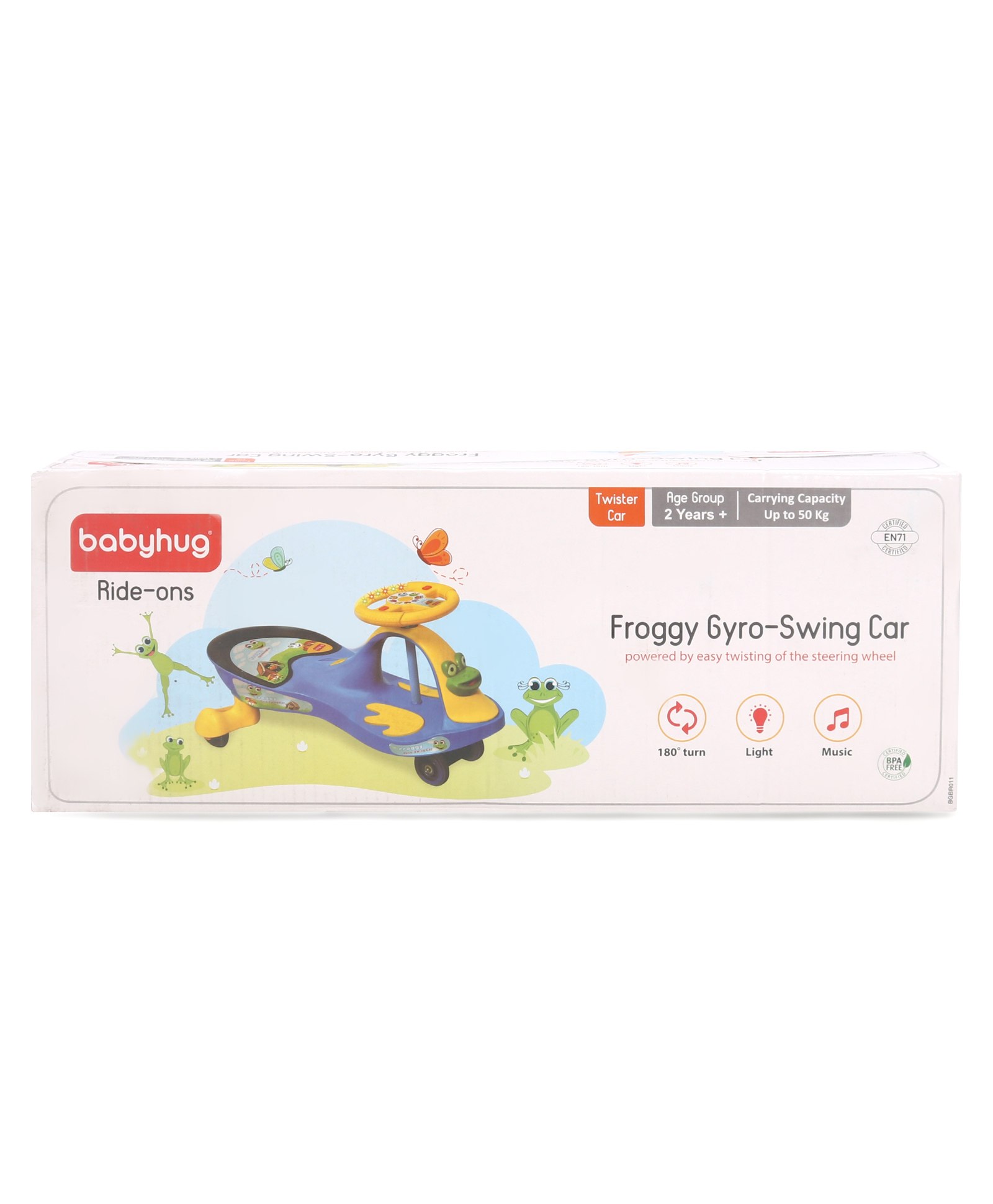 babyhug froggy gyro swing car