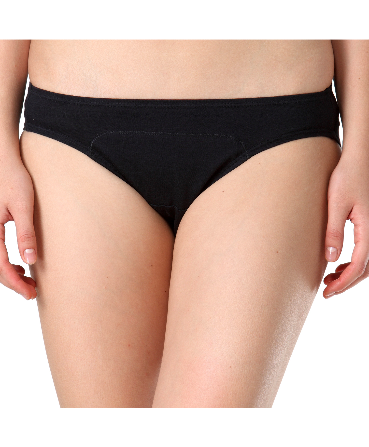 Adira Cotton Period Panty Hipster - Black-picture-0