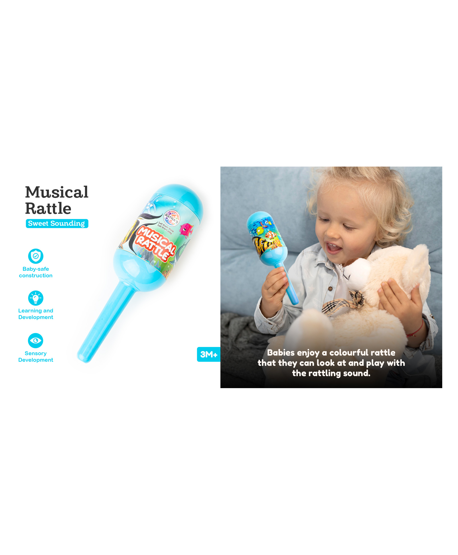 Ratnas Baby Rattle Toy (Color & Print May Vary)-picture-39