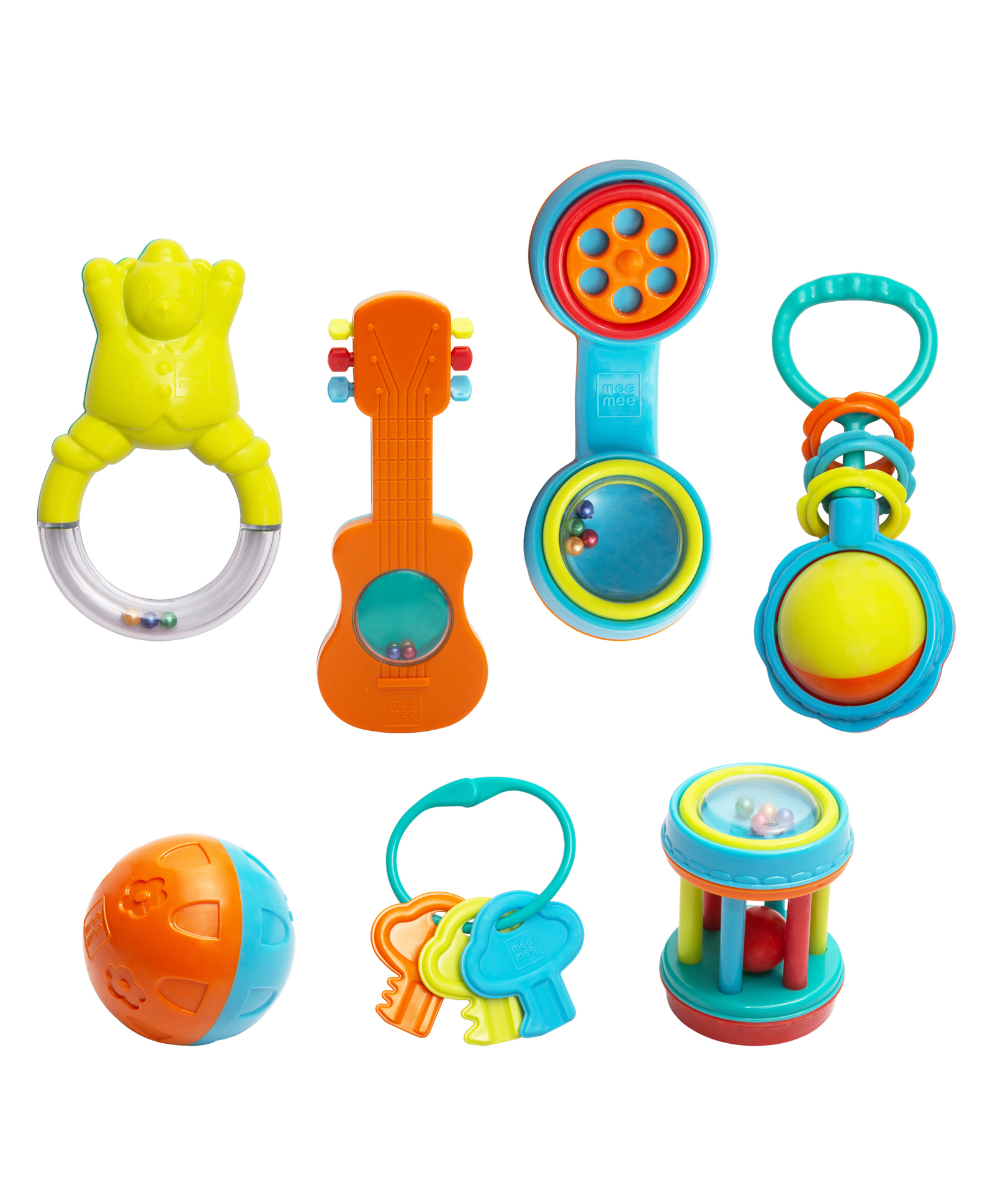 Mee Mee Infant Rattle Set of 7 (Color & Design May Vary)-picture-12