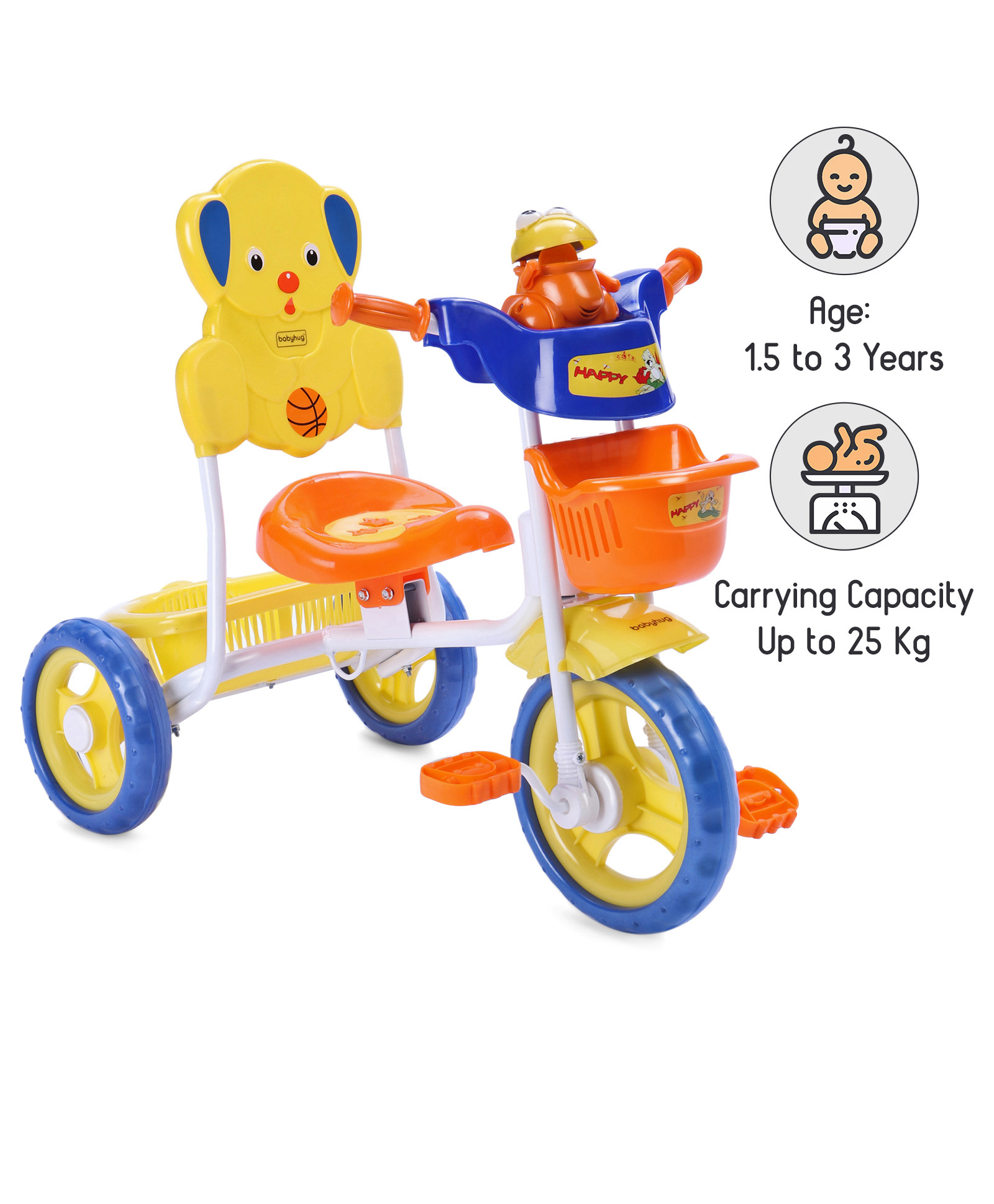babyhug musical froggy tricycle