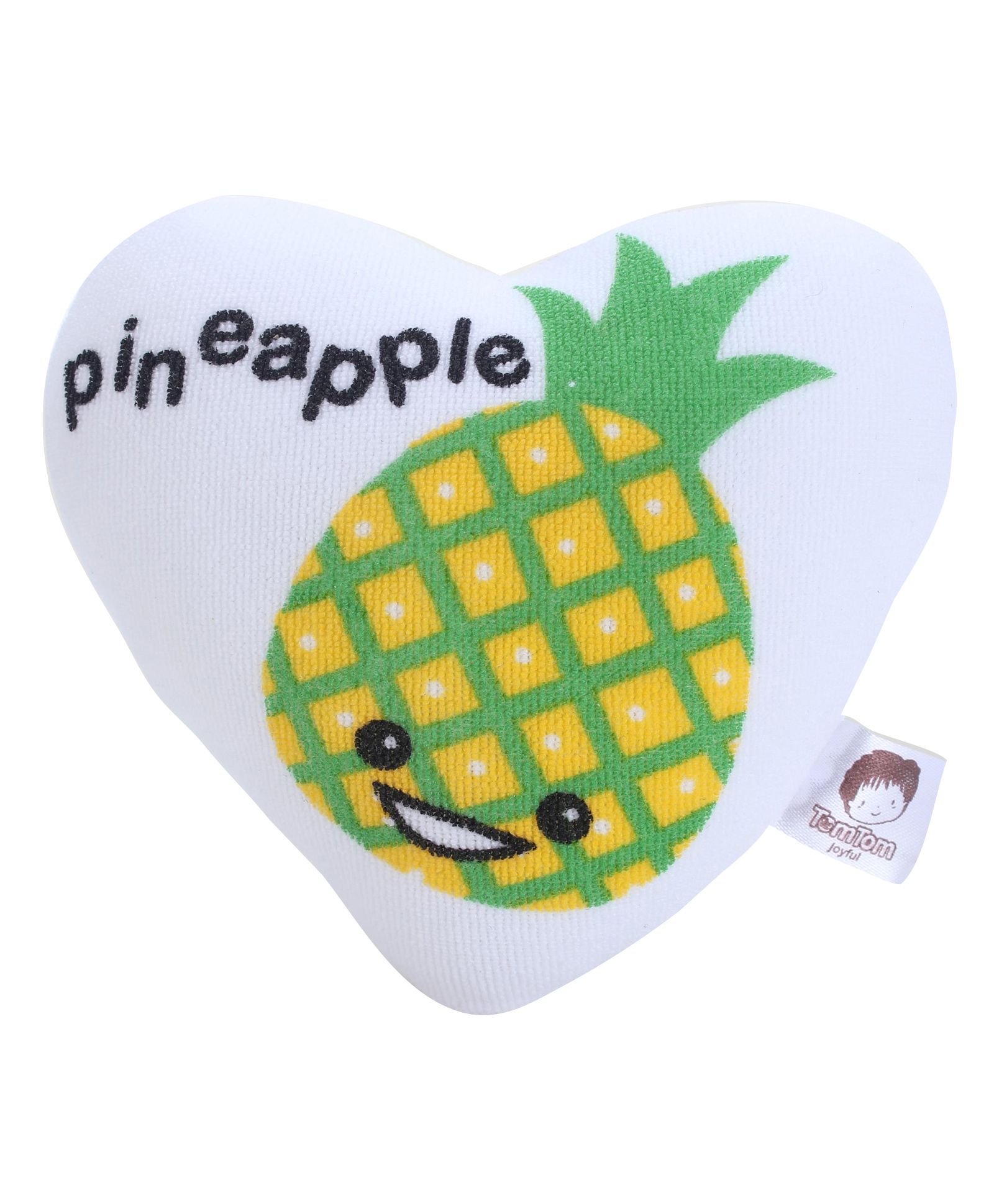 Heart Shape Sponge Pineapple Print - Multicolor-image-20