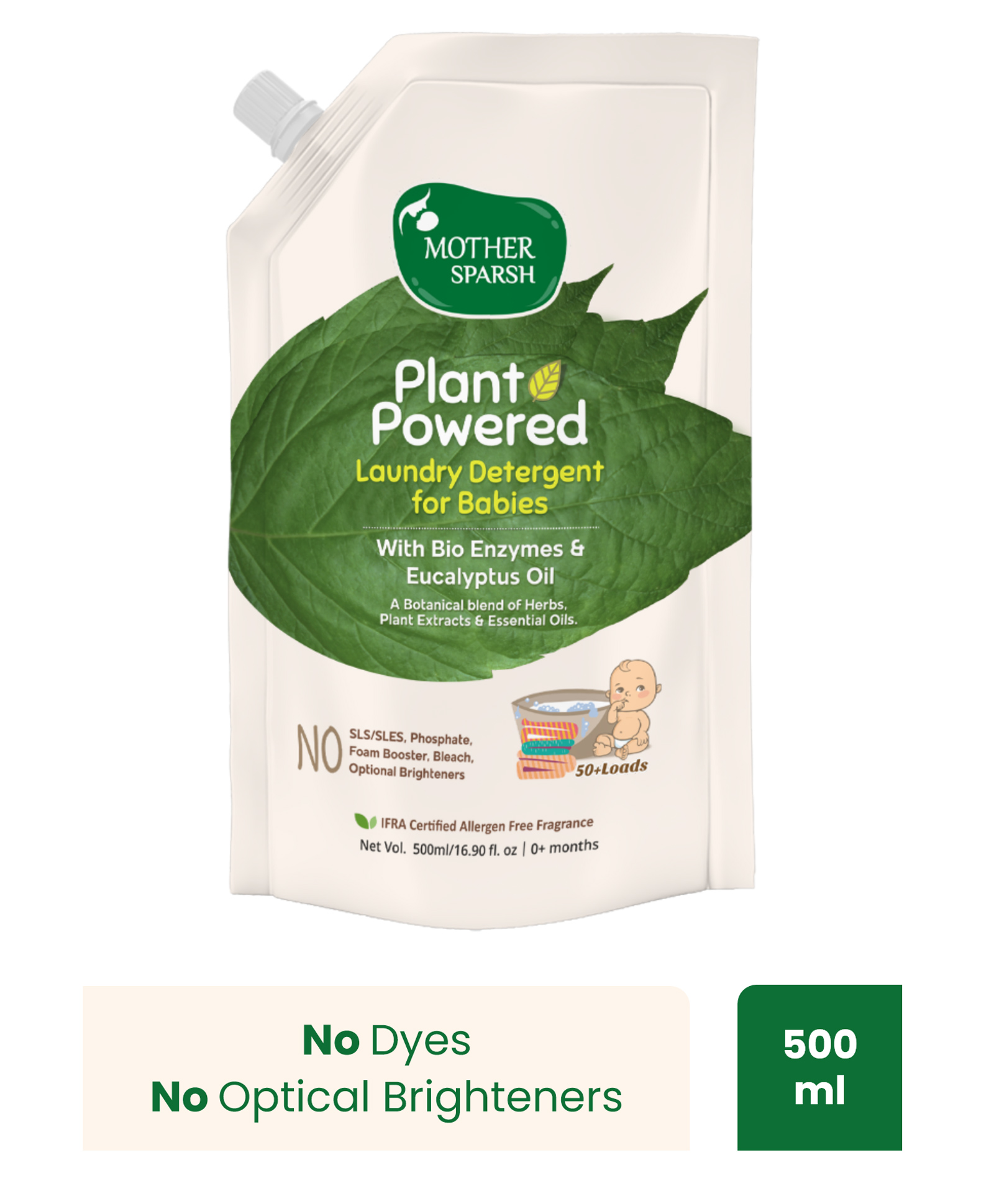 Mother Sparsh Baby Plant Powered Baby Laundry Liquid Detergent - 500 ml-image-11