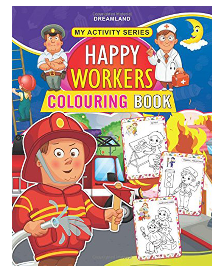 dreamland publications Dreamland Happy Workers Colouring Book - Fun filled Activities for Children My Activity Series-picture-12