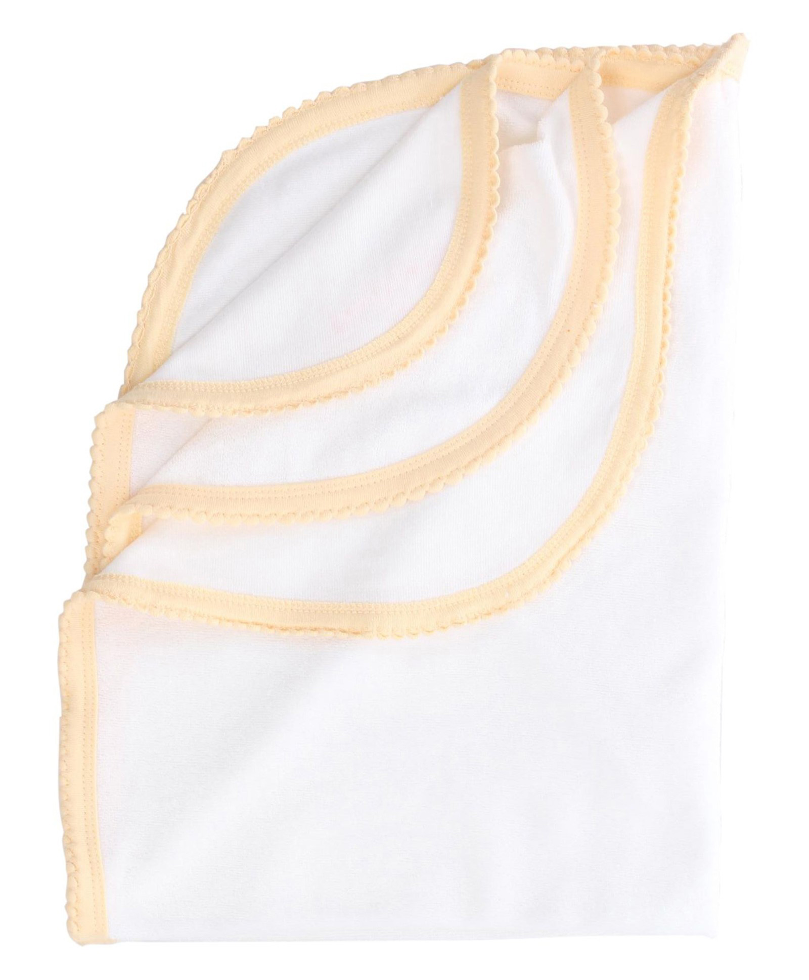 Tinycare Plain Baby Towel - White and Orange-image-18