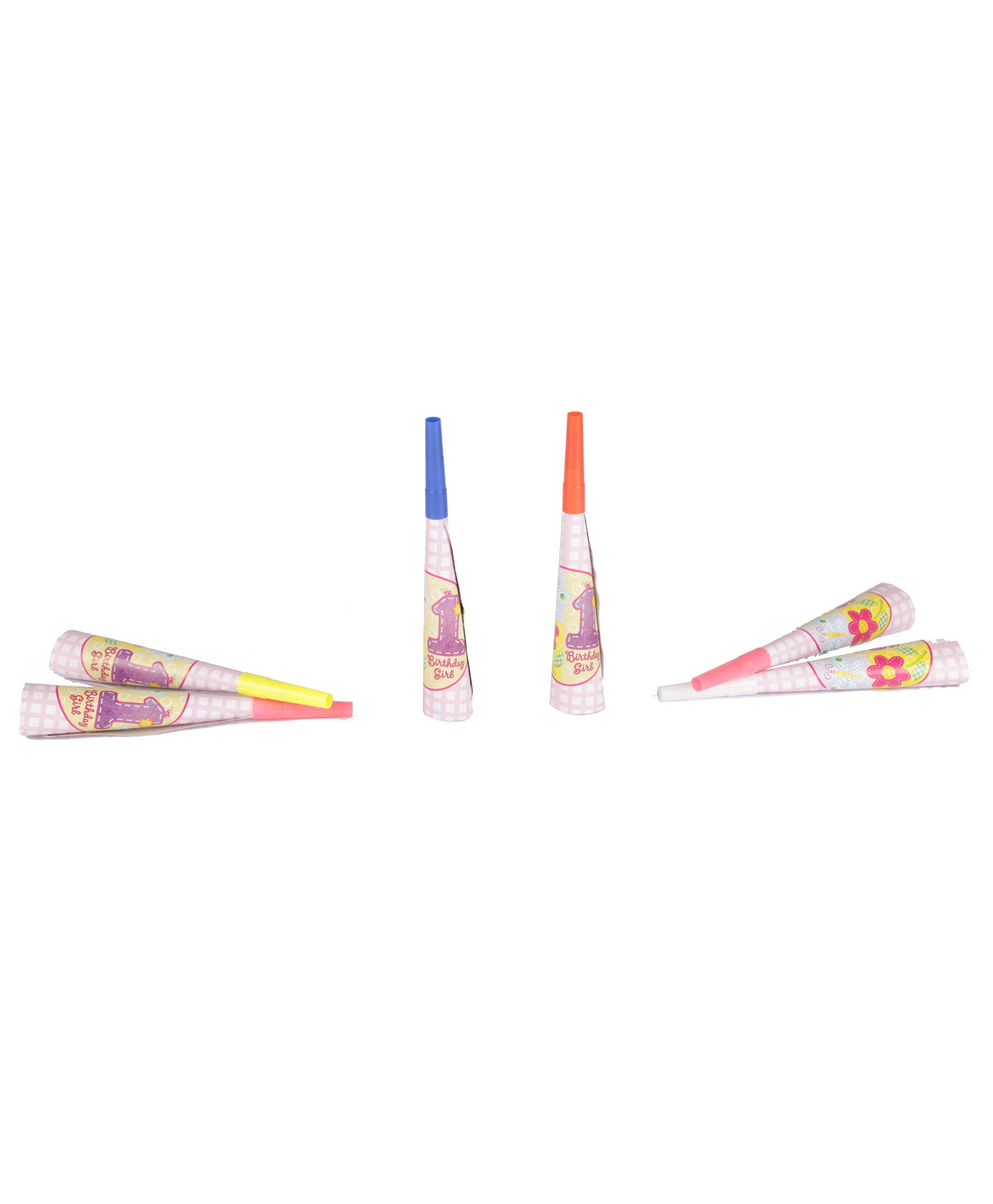 Funcart Fun at 1 Theme Horns - Pack of 6