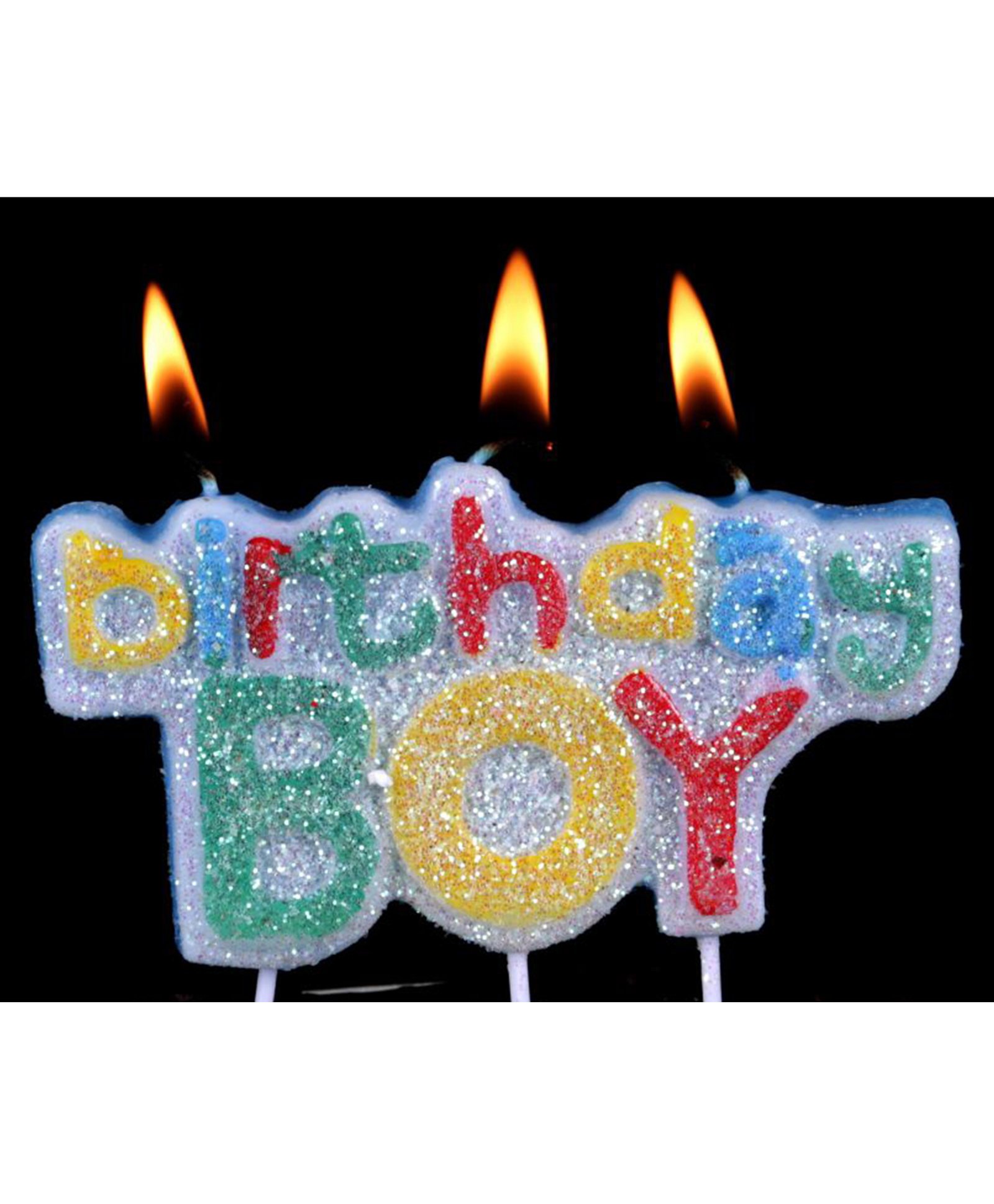 Funcart Glitter Birthday Boy Pick Candle - Multicolor-picture-34