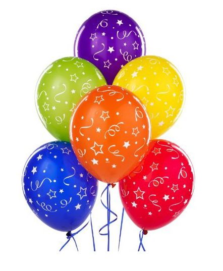 Funcart Confetti Printed Balloons Multi Color - Pack of 5-picture-7