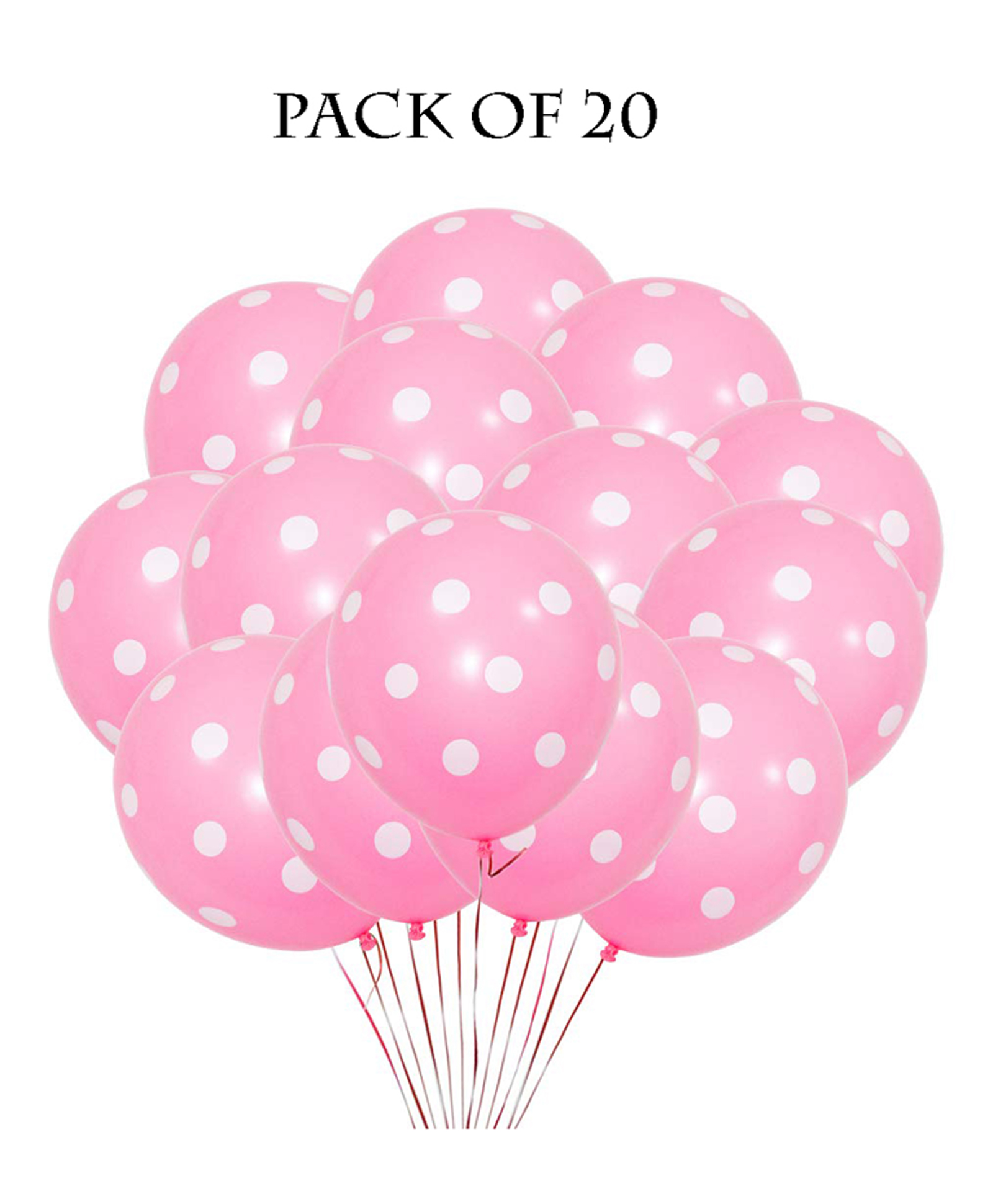 Funcart Polka Dot Balloons Light Pink - Pack Of 20-picture-3