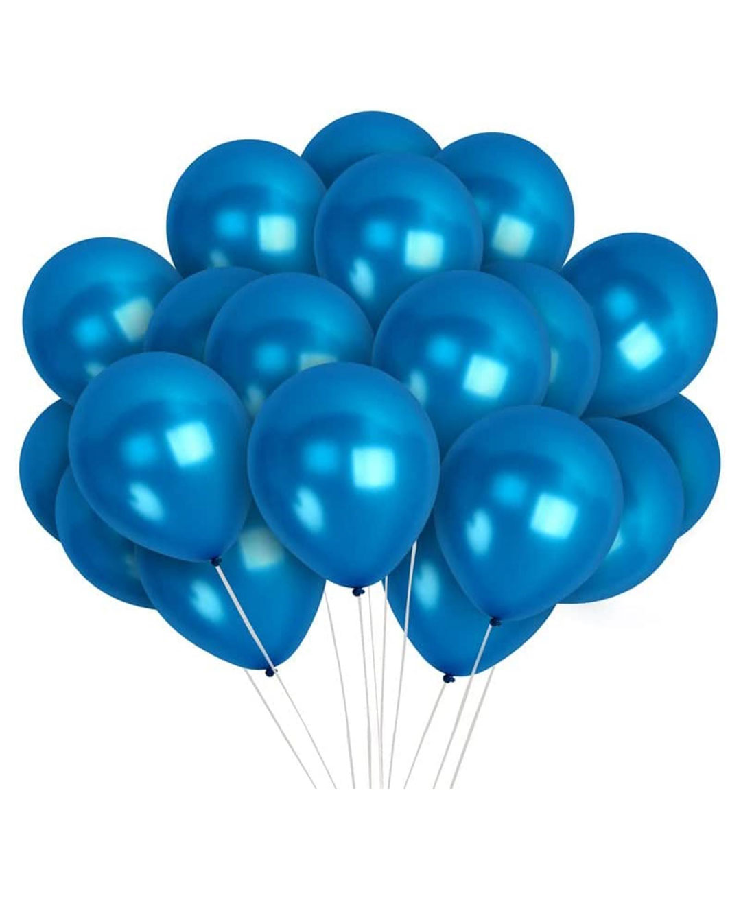 Funcart Metallic Latex Balloons Blue - Pack Of 20-picture-5
