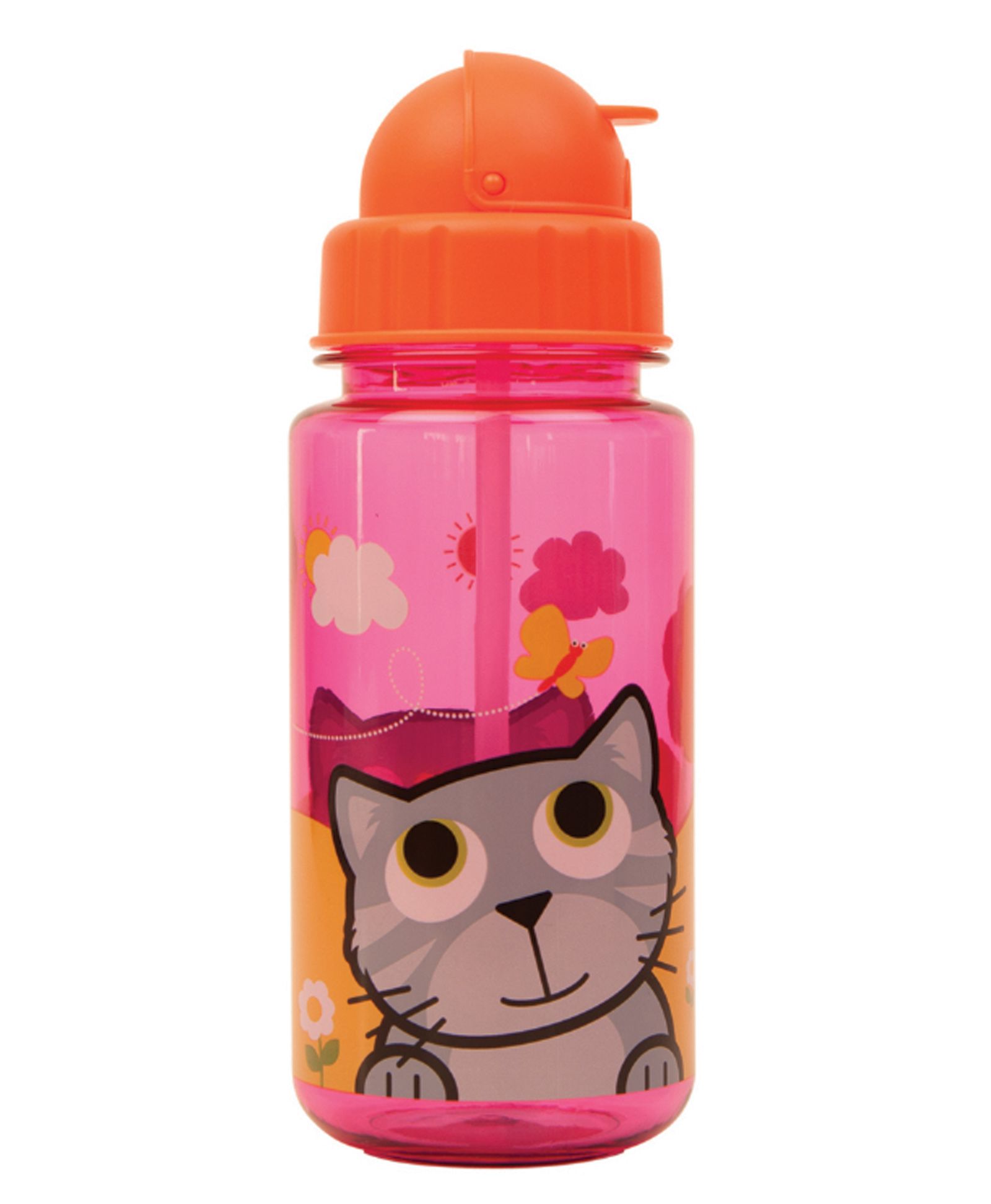 Tum Tum Flip Top Water Bottle Bluebell - Pink & Orange-image-7