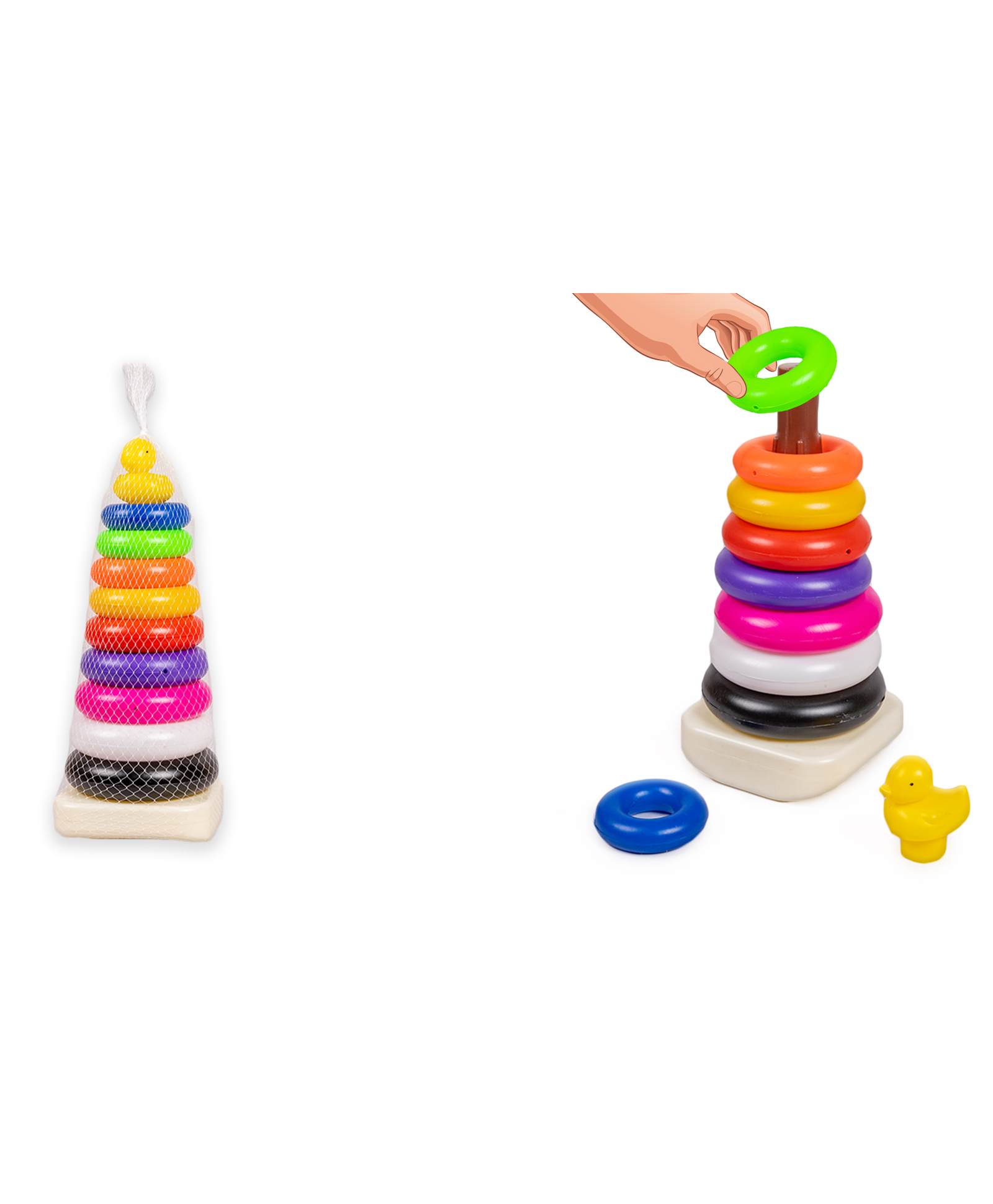 Ratnas Duck Ring Jumbo Stackers 9 Rings (Color & designed  May Vary)-picture-48