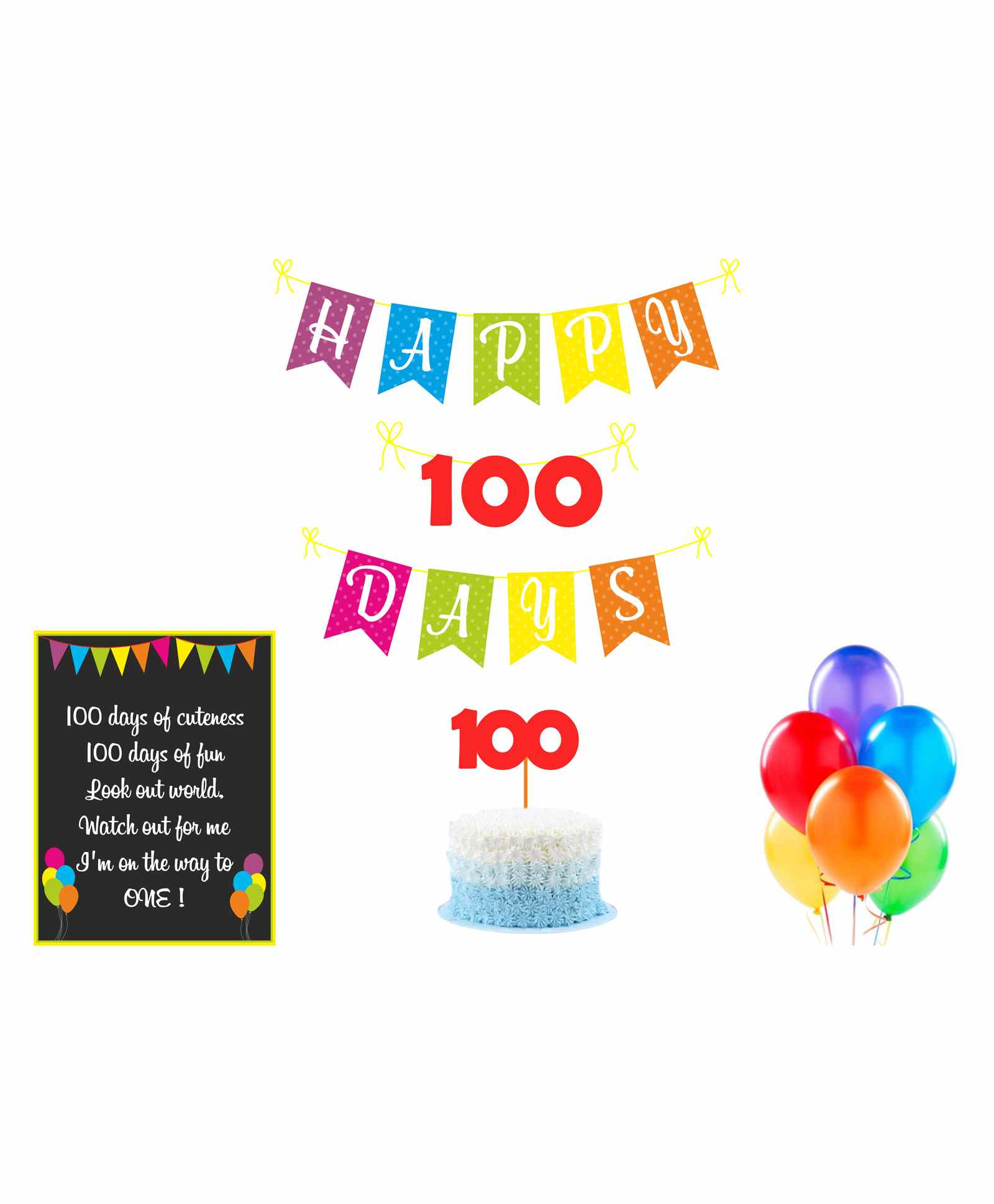 Untumble 100th Day Birthday Kit Multicolor - Pack of 13-image-26